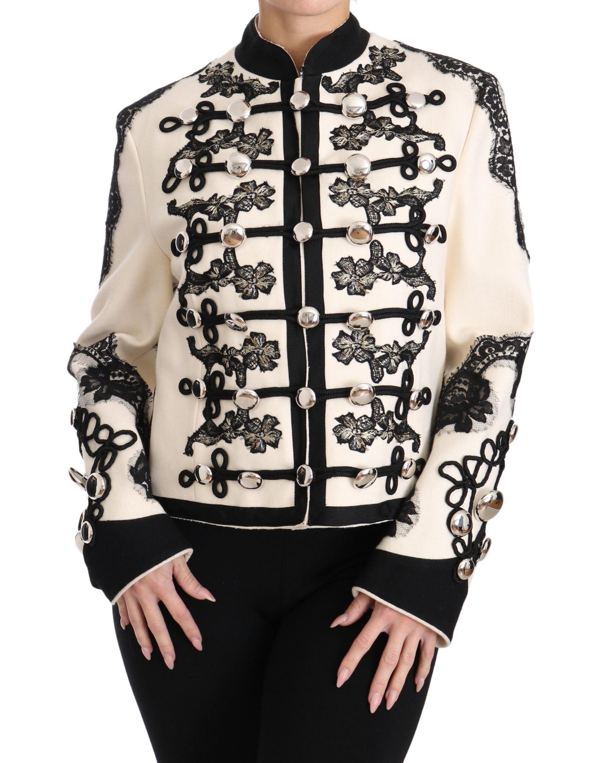 Dolce & Gabbana Off-White Baroque Jacket - Arichezz.store