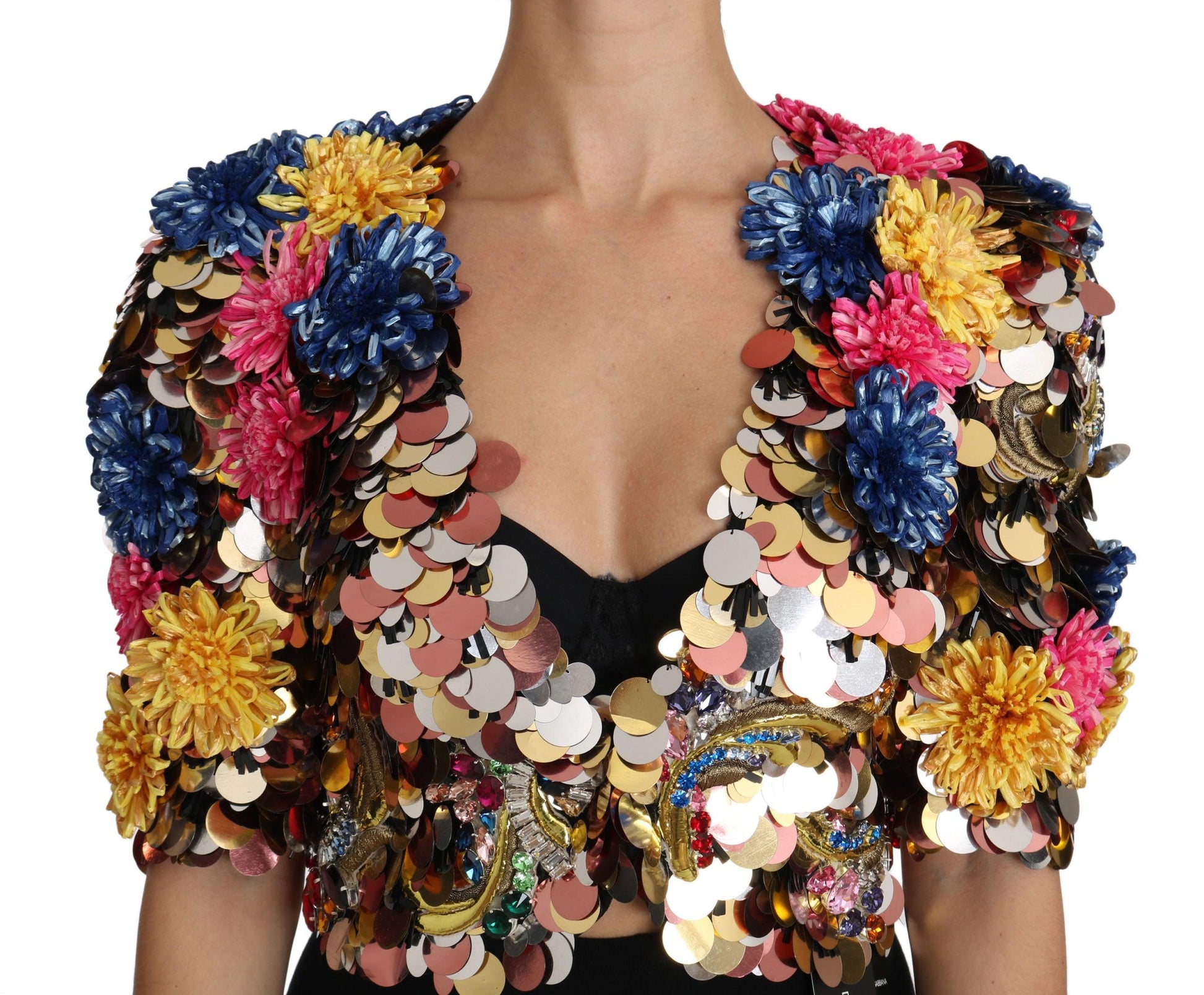 Dolce & Gabbana Enchanted Sicily Crystal-Embellished Jacket - Arichezz.store