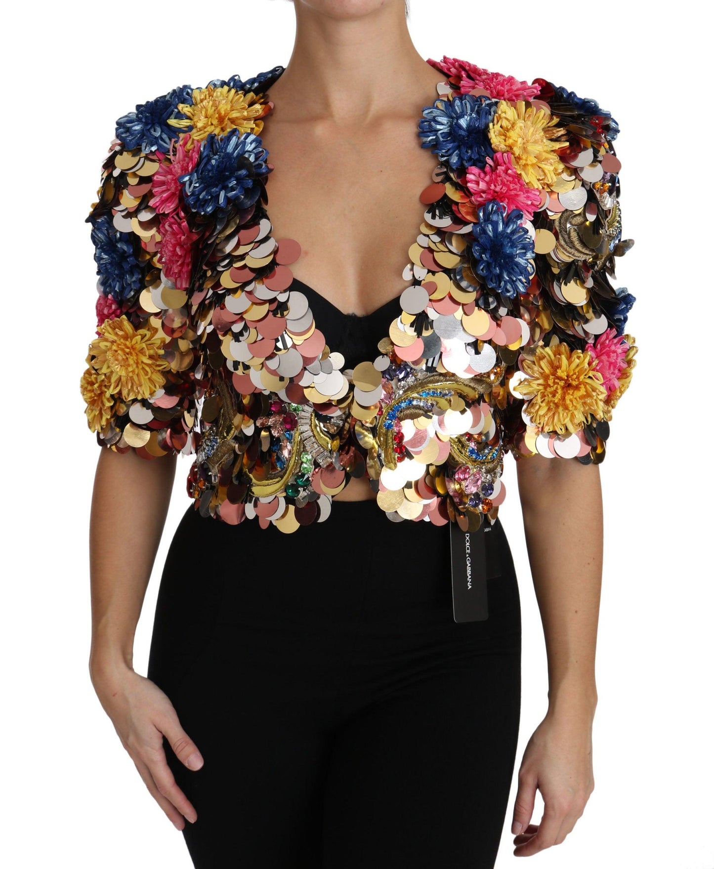 Dolce & Gabbana Enchanted Sicily Crystal-Embellished Jacket - Arichezz.store