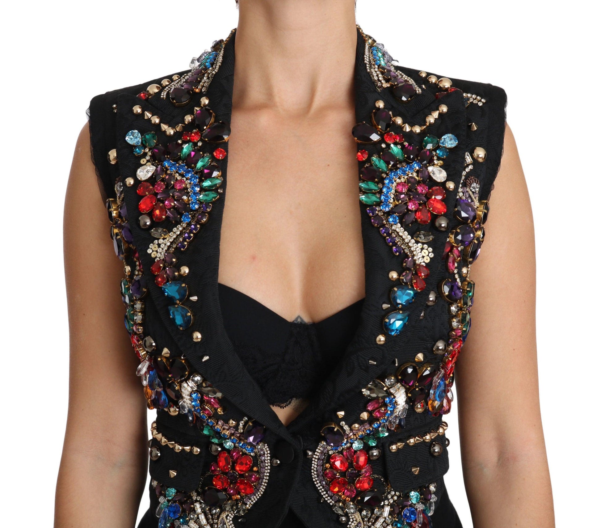 Dolce & Gabbana Enchanted Sicily Crystal Vest - Arichezz.store