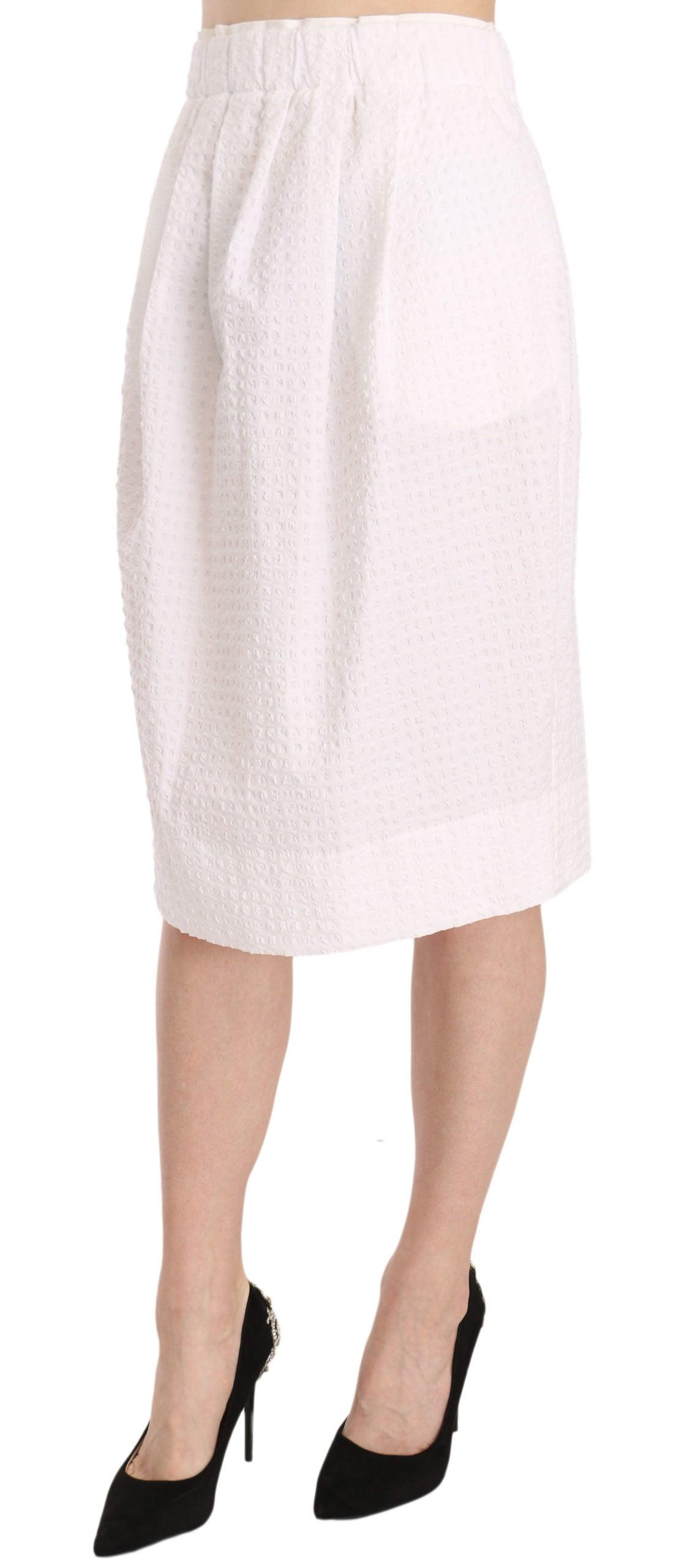 L'Autre Chose Elegant White Pencil Skirt - Arichezz.store