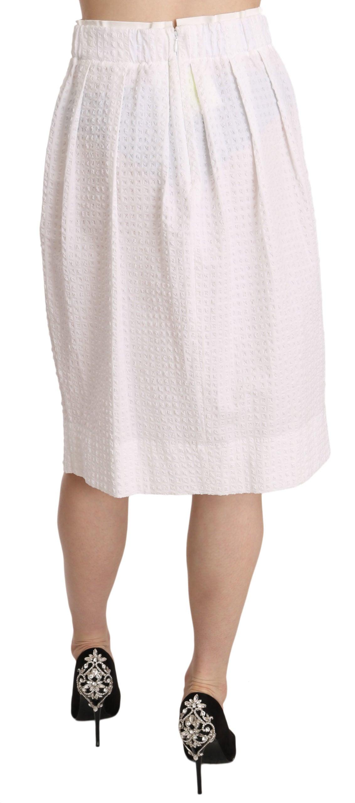 L'Autre Chose Elegant White Pencil Skirt - Arichezz.store