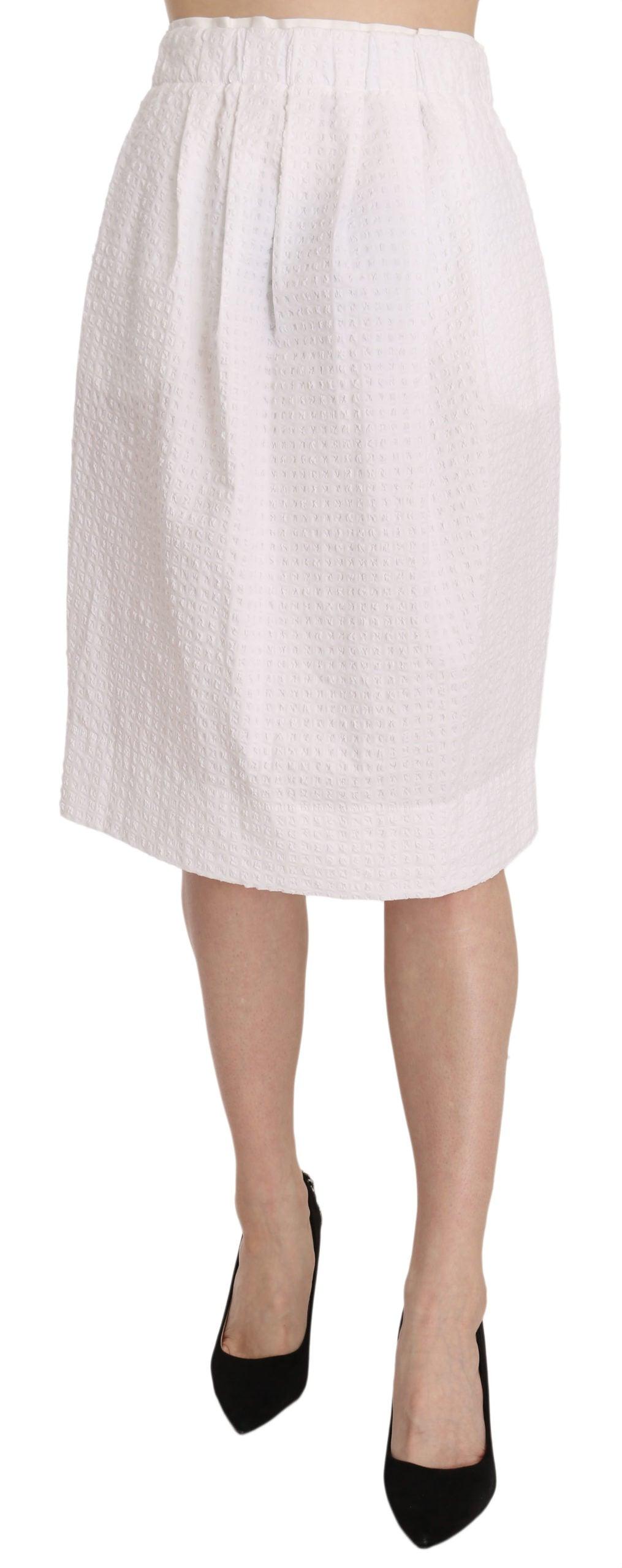 L'Autre Chose Elegant White Pencil Skirt - Arichezz.store