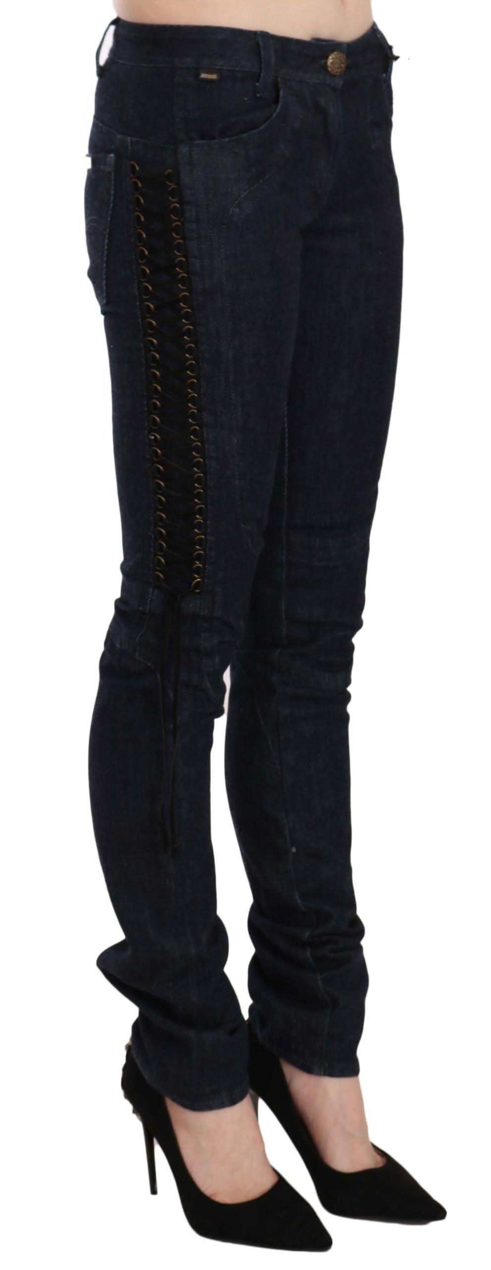 Just Cavalli Elegant Low Waist Skinny Trousers - Arichezz.store