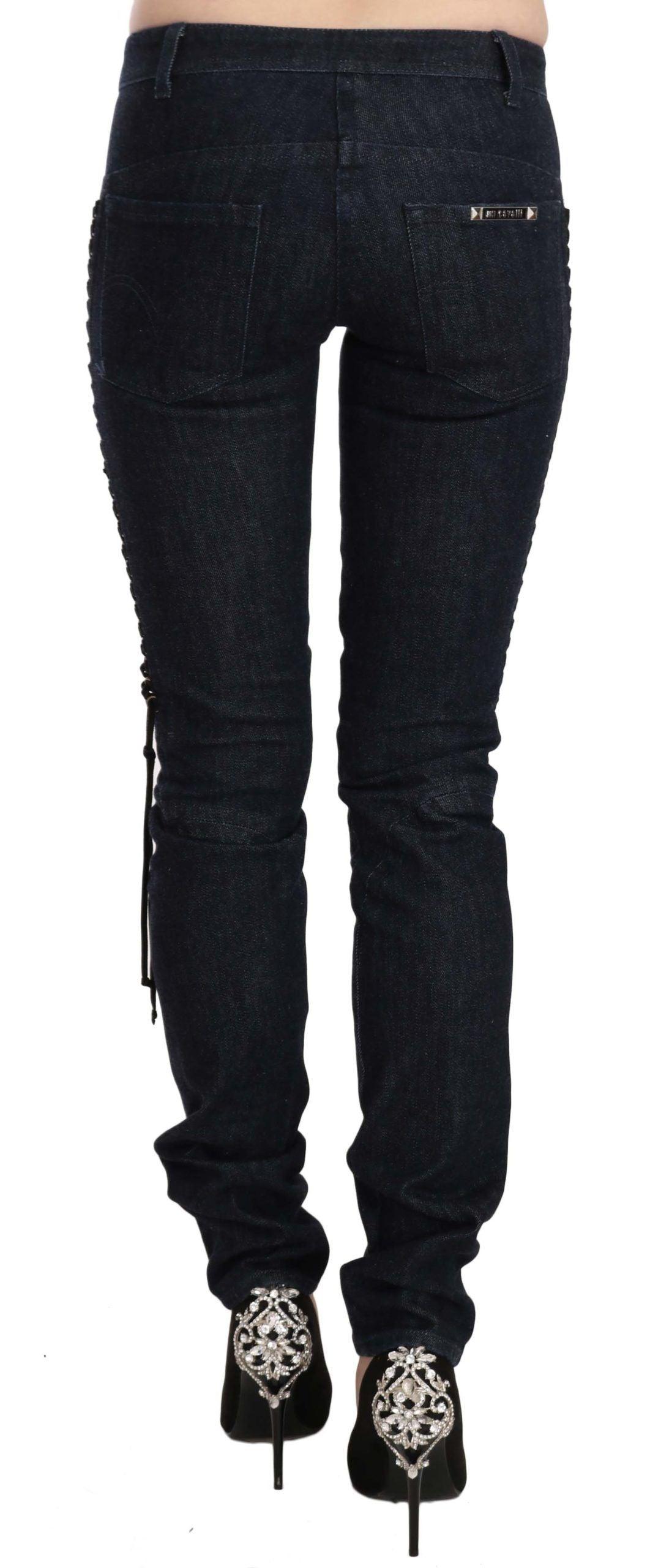 Just Cavalli Elegant Low Waist Skinny Trousers - Arichezz.store