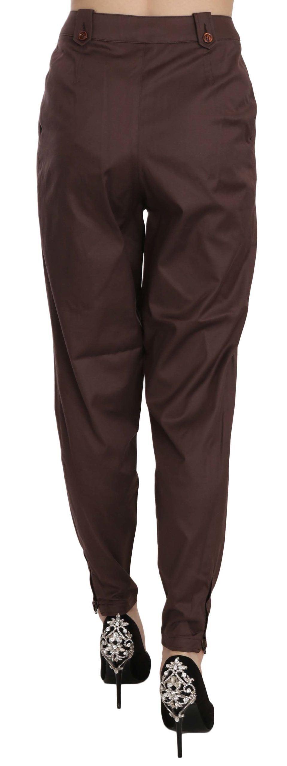 Just Cavalli High Waist Tapered Chic Formal Pants - Arichezz.store