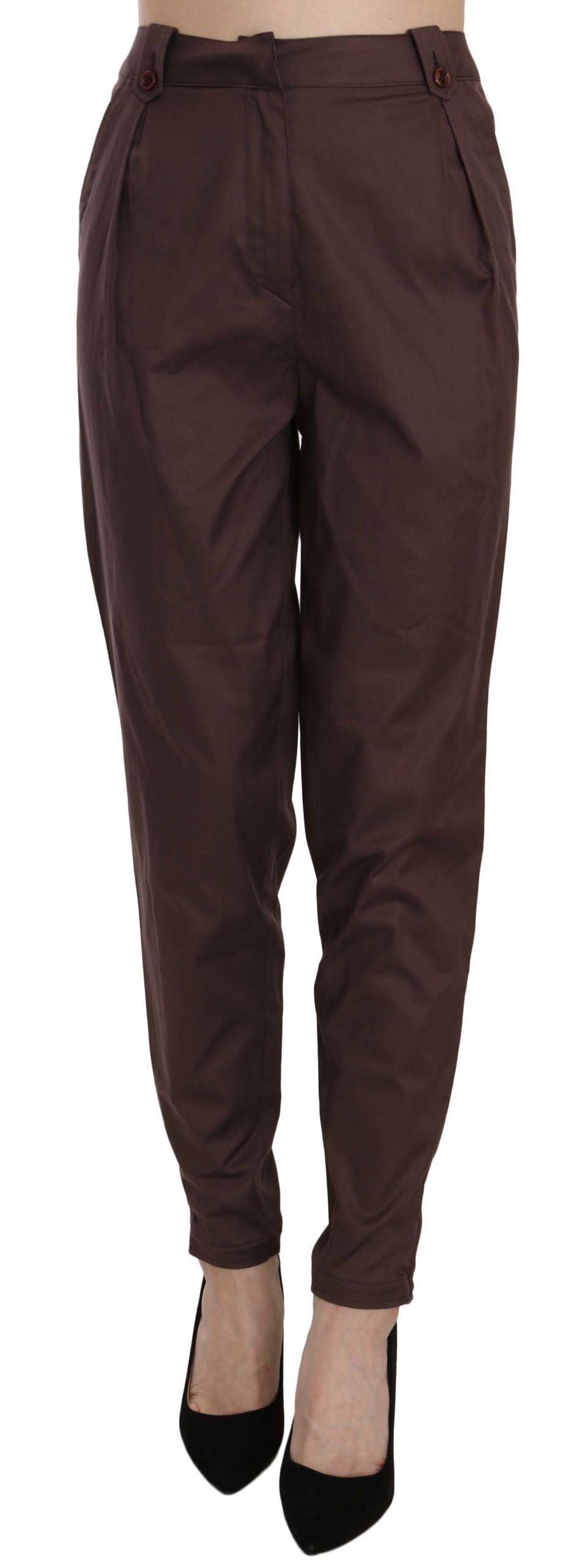 Just Cavalli High Waist Tapered Chic Formal Pants - Arichezz.store