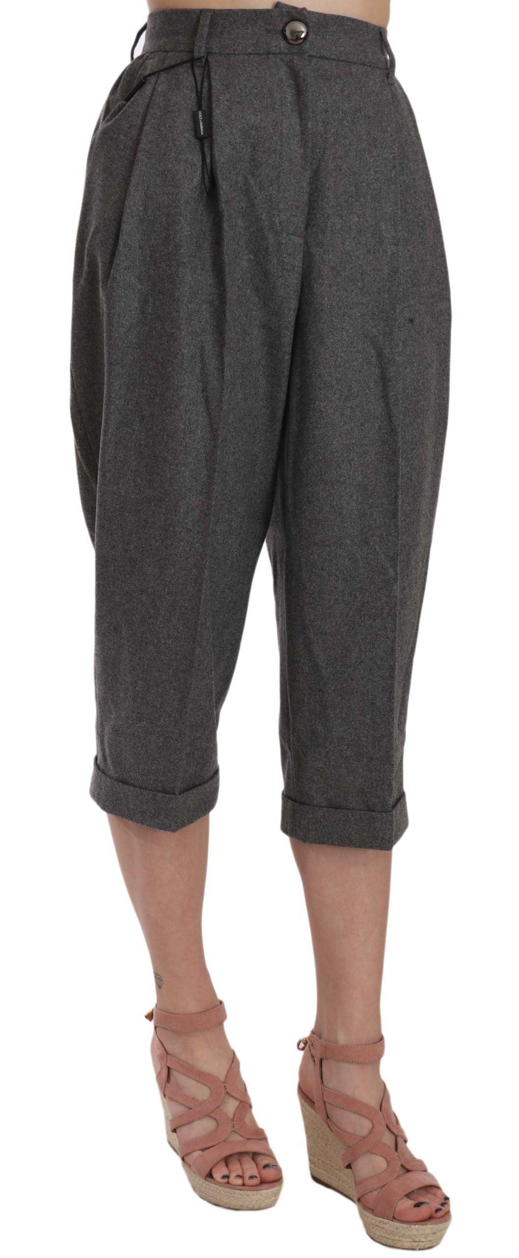 Dolce & Gabbana Elegant Gray Wool-Cashmere Pleated Trousers - Arichezz.store