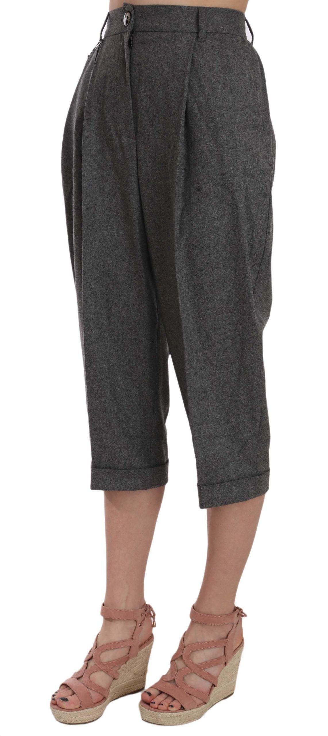 Dolce & Gabbana Elegant Gray Wool-Cashmere Pleated Trousers - Arichezz.store