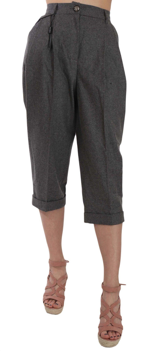 Dolce & Gabbana Elegant Gray Wool-Cashmere Pleated Trousers - Arichezz.store