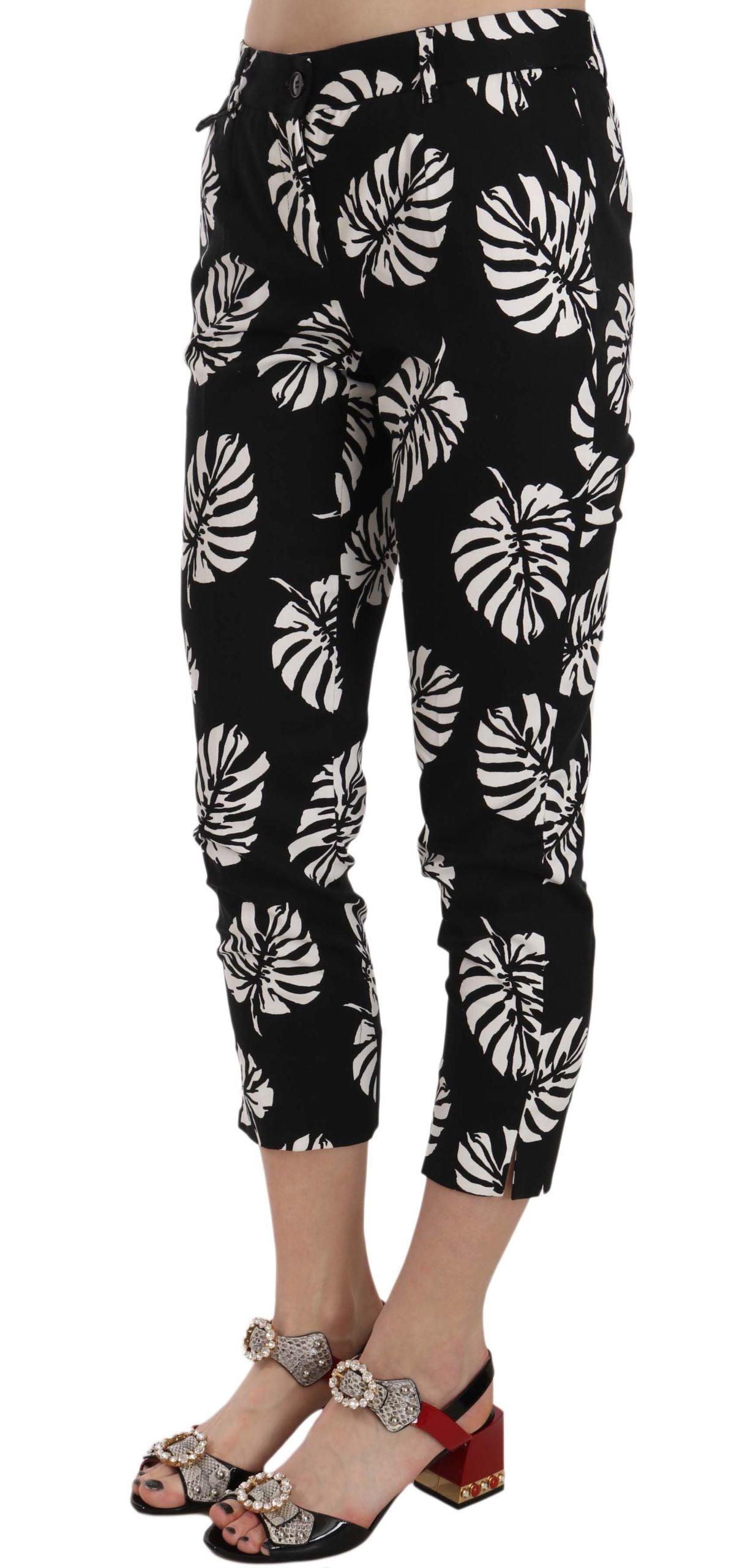 Dolce & Gabbana Elegant Skinny Capri With Palm Print - Arichezz.store