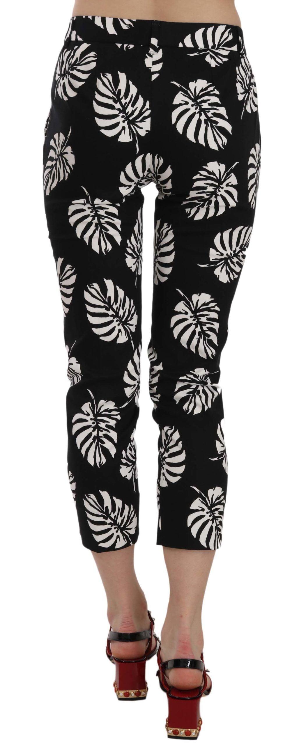 Dolce & Gabbana Elegant Skinny Capri With Palm Print - Arichezz.store