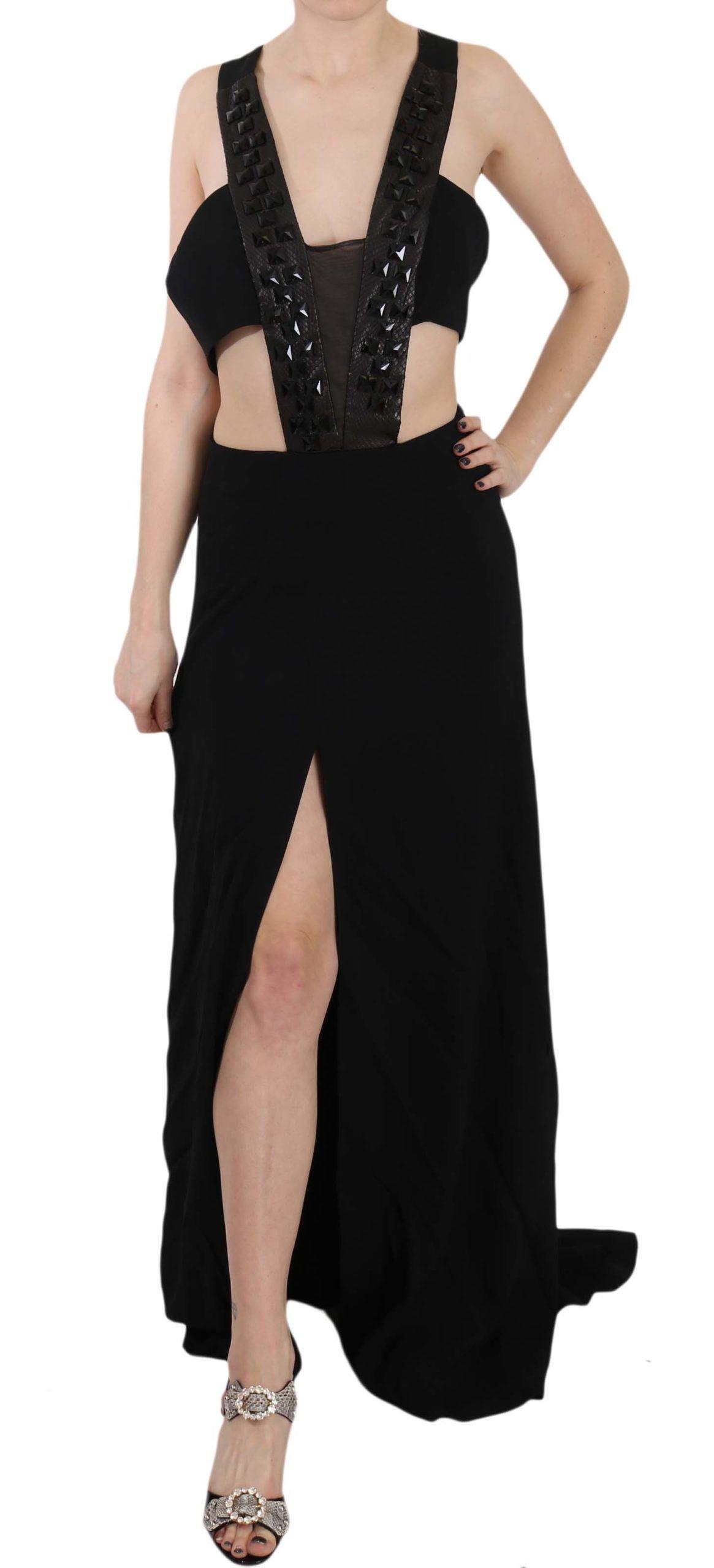 John Richmond Elegant Flare Maxi Evening Dress - Arichezz.store