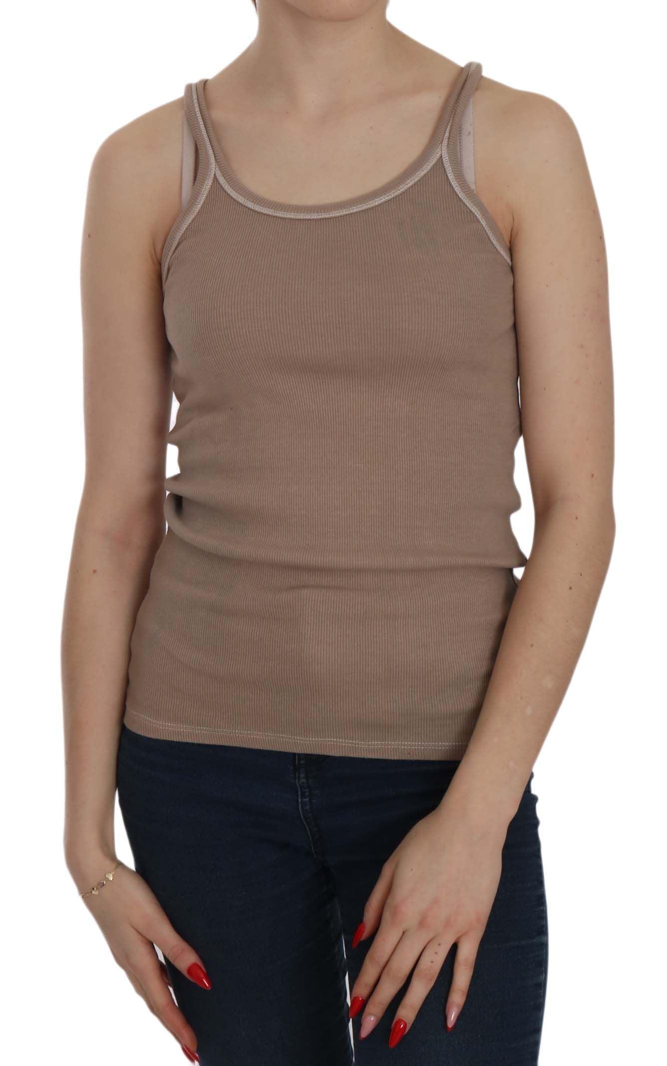 PINK MEMORIES Chic Brown Sleeveless Spaghetti Strap Top - Arichezz.store