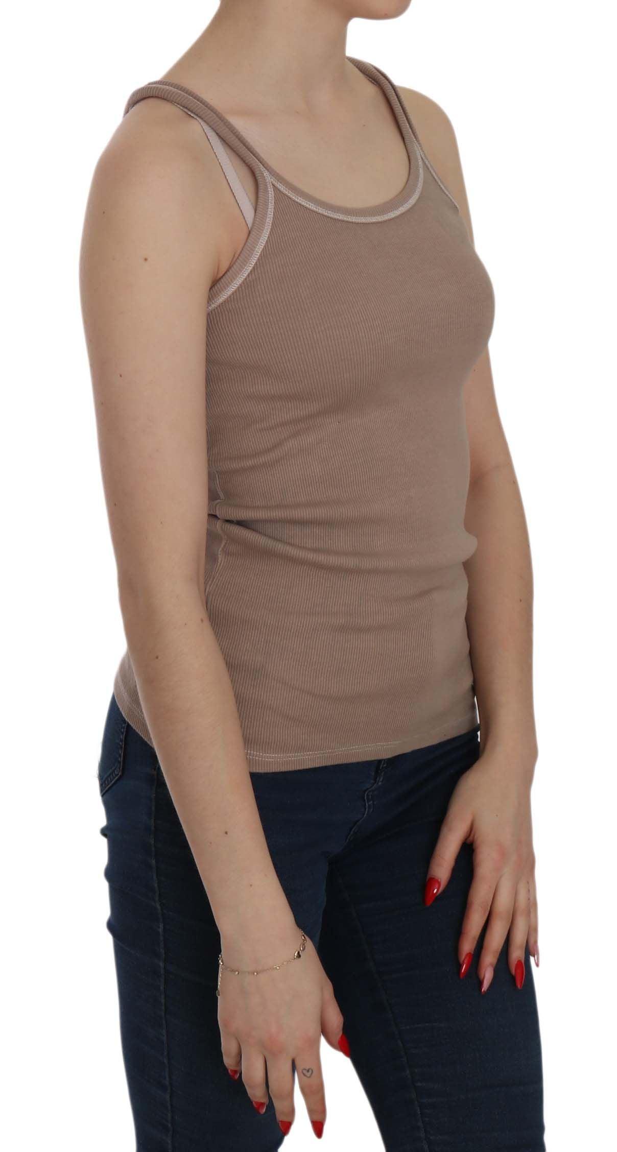 PINK MEMORIES Chic Brown Sleeveless Spaghetti Strap Top - Arichezz.store