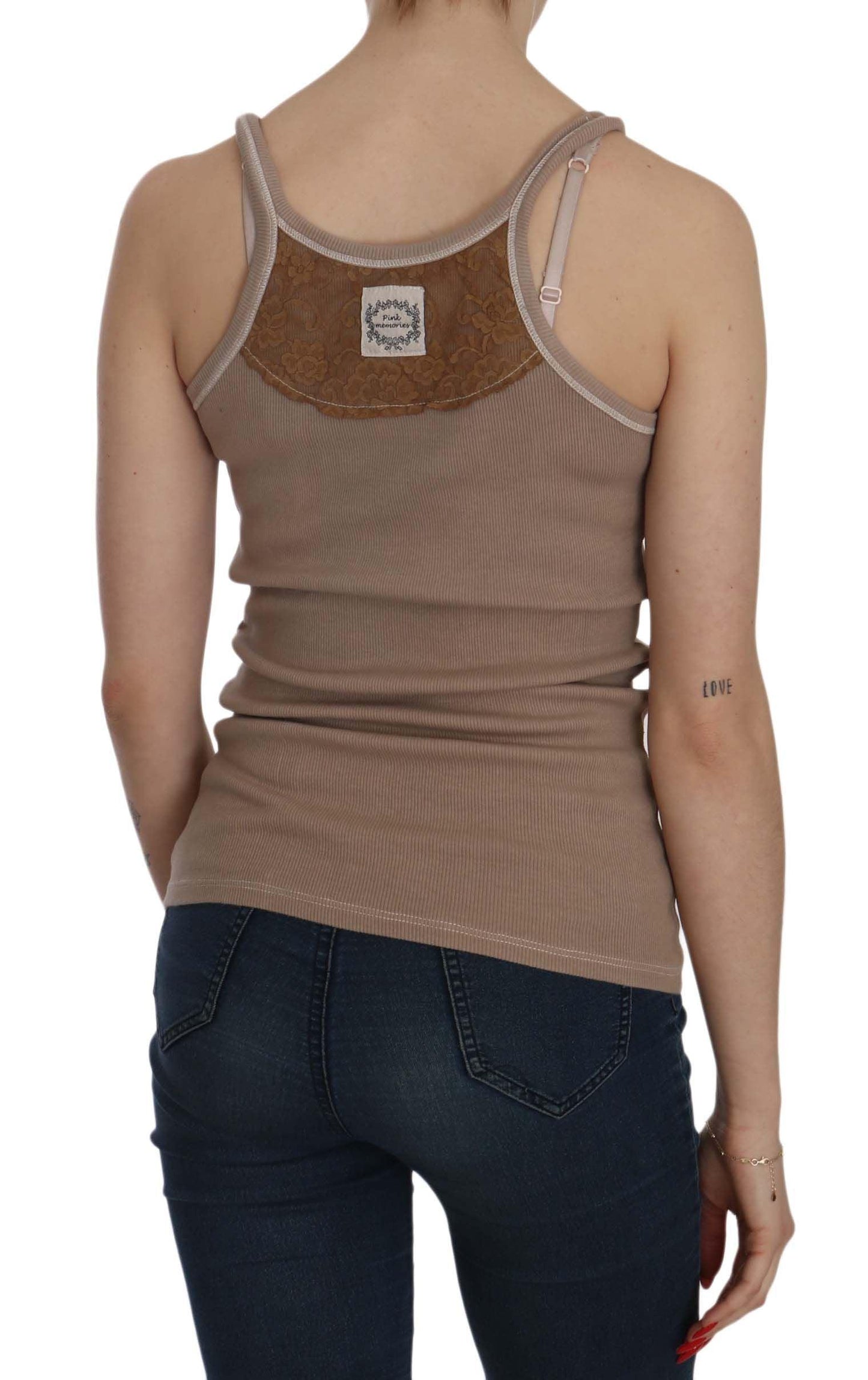 PINK MEMORIES Chic Brown Sleeveless Spaghetti Strap Top - Arichezz.store