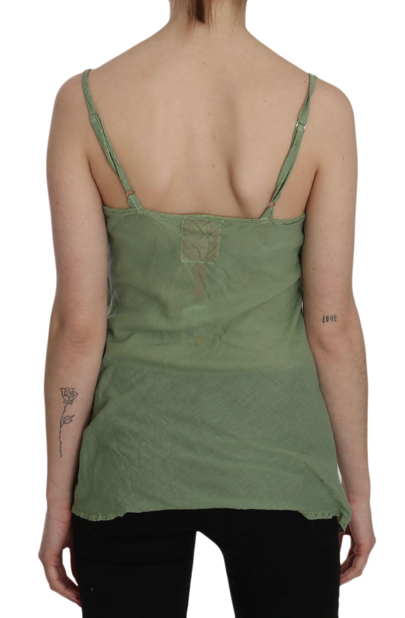 PINK MEMORIES Emerald Silk Spaghetti Strap Tank Top - Arichezz.store