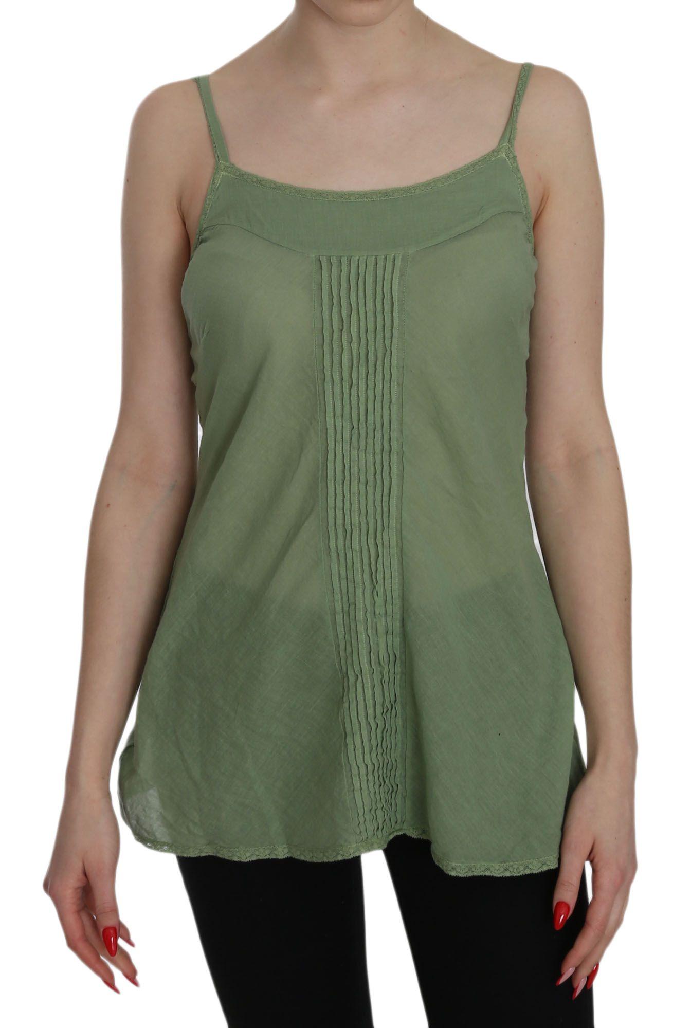 PINK MEMORIES Emerald Silk Spaghetti Strap Tank Top - Arichezz.store