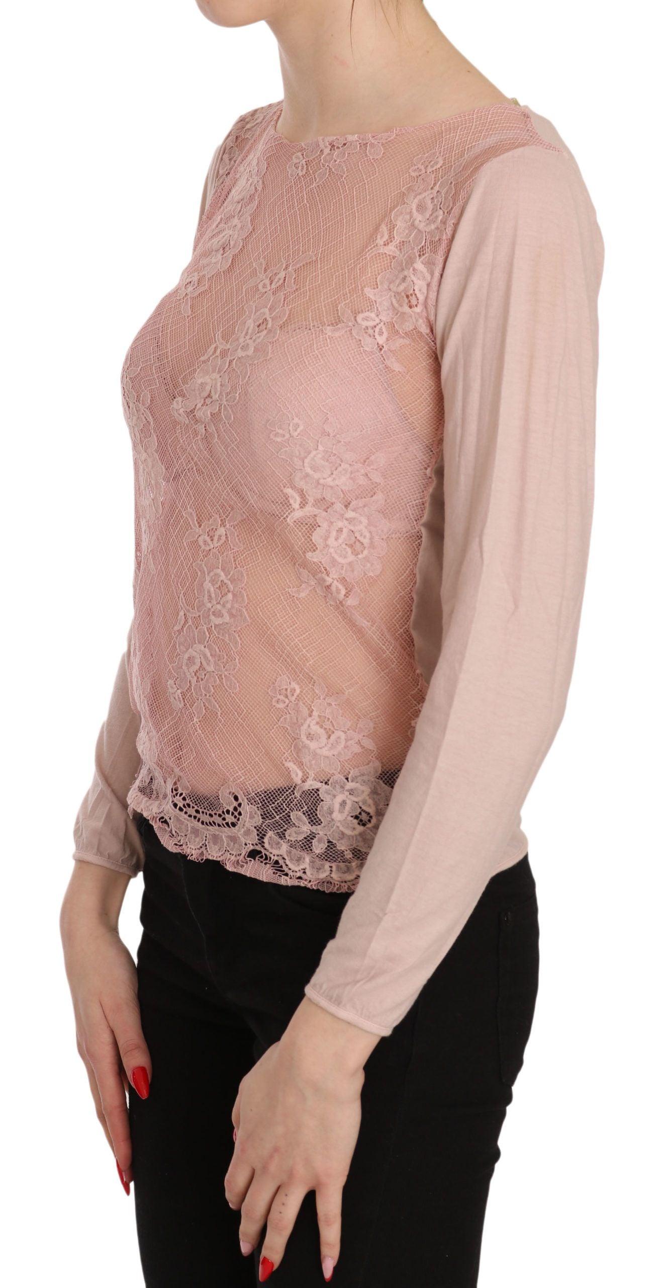 PINK MEMORIES Chic Pink See-Through Cotton Blouse - Arichezz.store