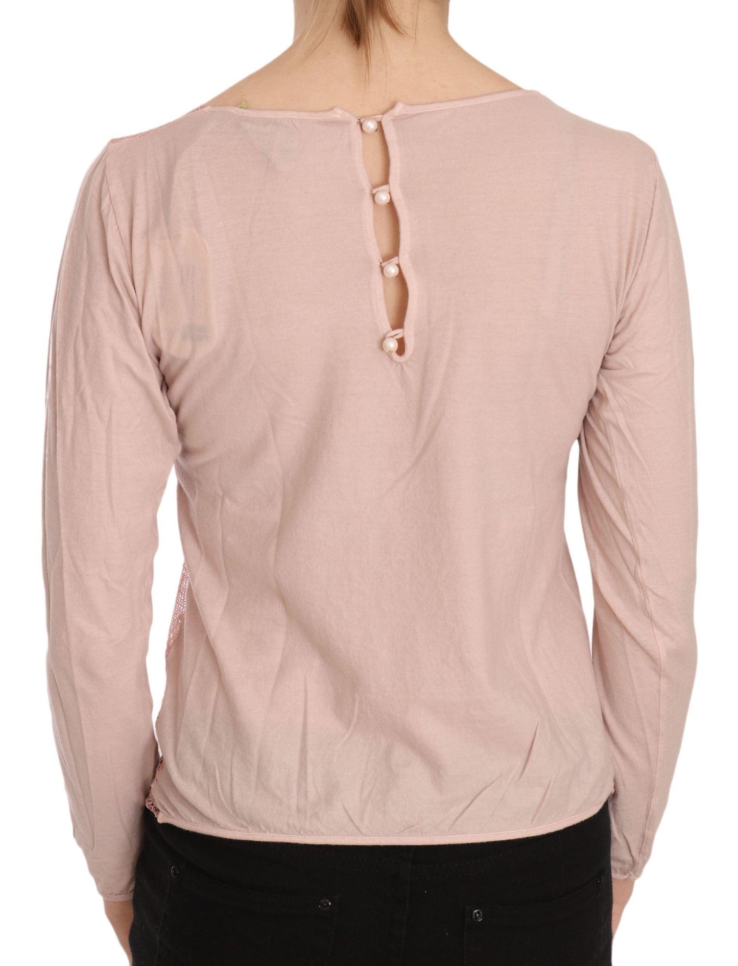 PINK MEMORIES Chic Pink See-Through Cotton Blouse - Arichezz.store