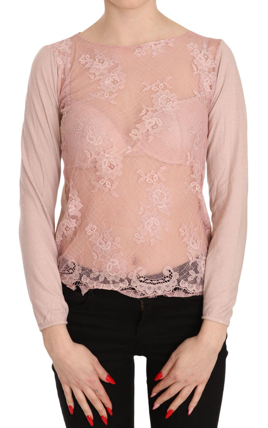 PINK MEMORIES Chic Pink See-Through Cotton Blouse - Arichezz.store