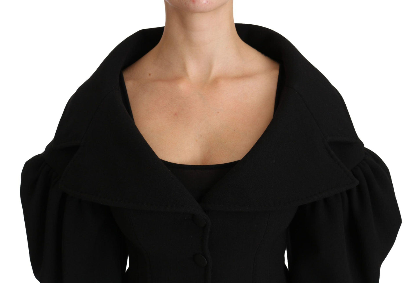 Dolce & Gabbana Black Virgin Wool Coat - Arichezz.store