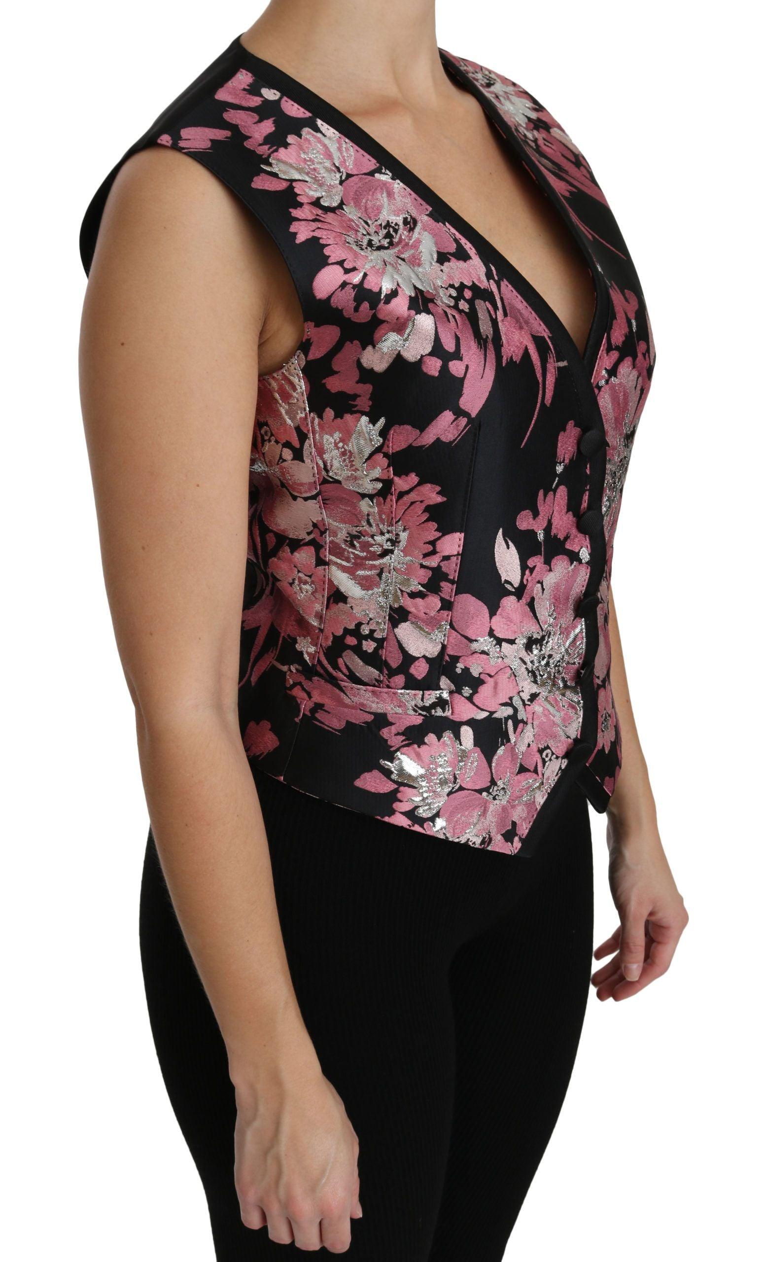 Dolce & Gabbana Elegant Floral Brocade Vest Top - Arichezz.store