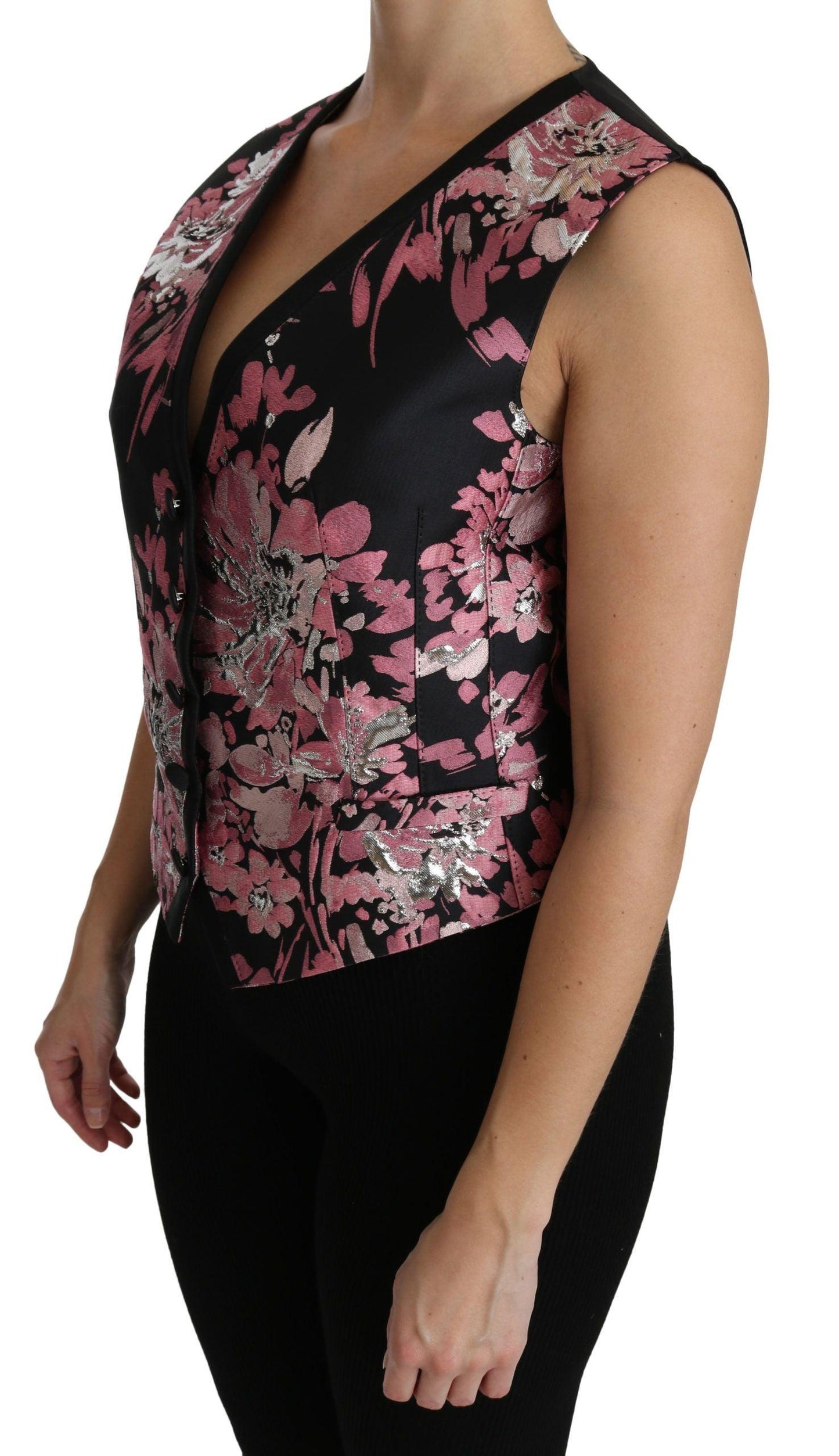 Dolce & Gabbana Elegant Floral Brocade Vest Top - Arichezz.store