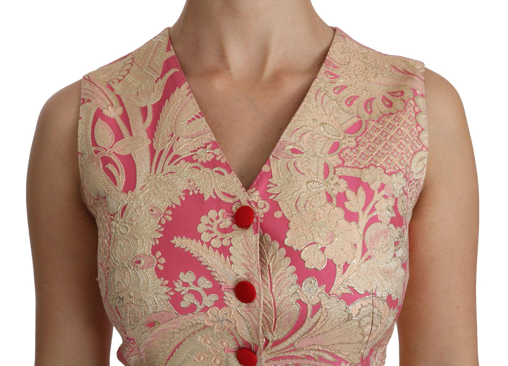 Dolce & Gabbana Elegant Silk Blend V-Neck Vest Top - Arichezz.store