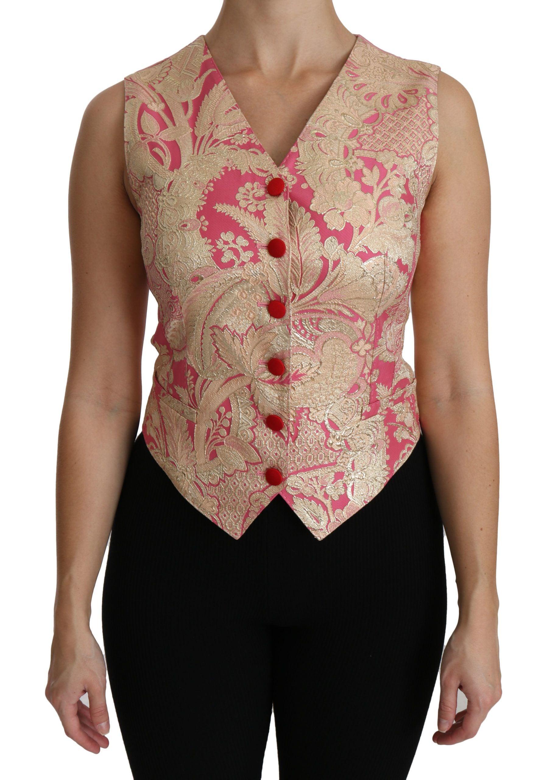 Dolce & Gabbana Elegant Silk Blend V-Neck Vest Top - Arichezz.store