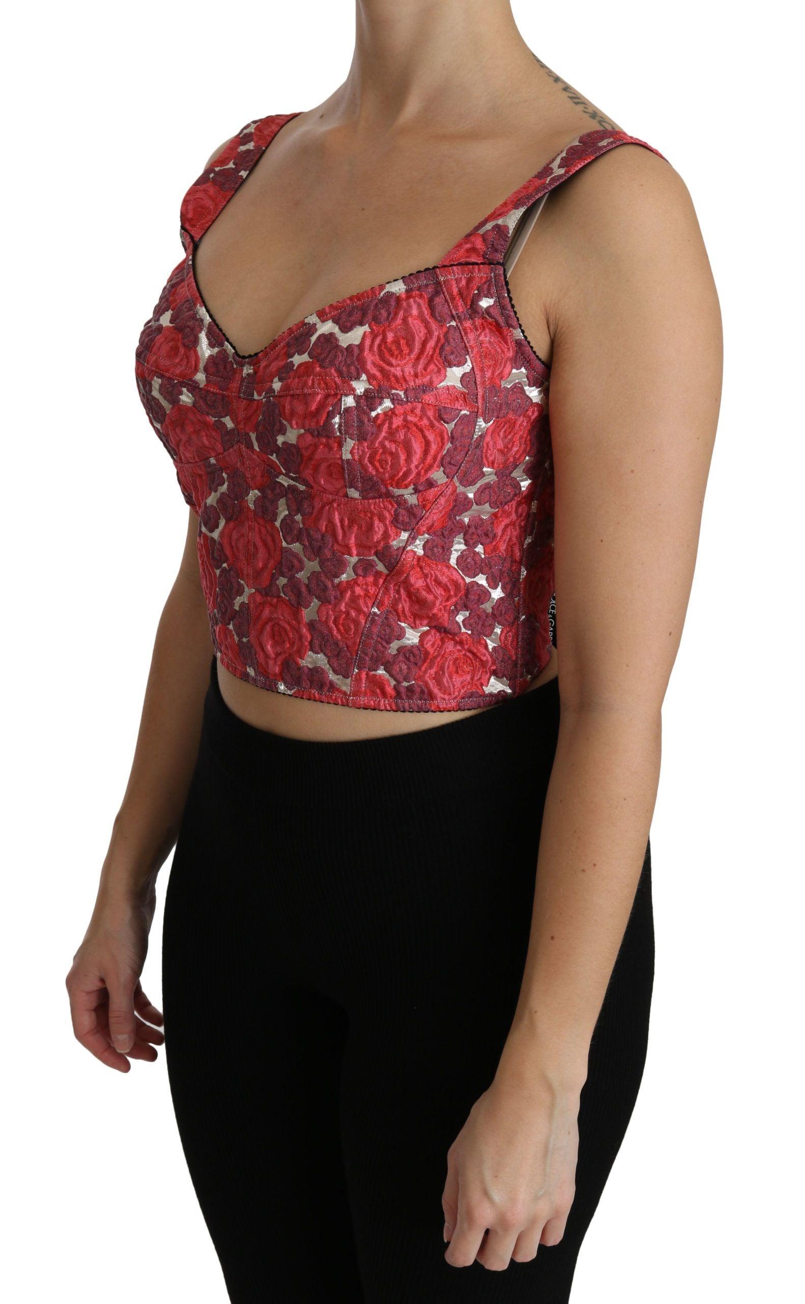 Dolce & Gabbana Elegant Floral Brocade Cropped Top - Arichezz.store