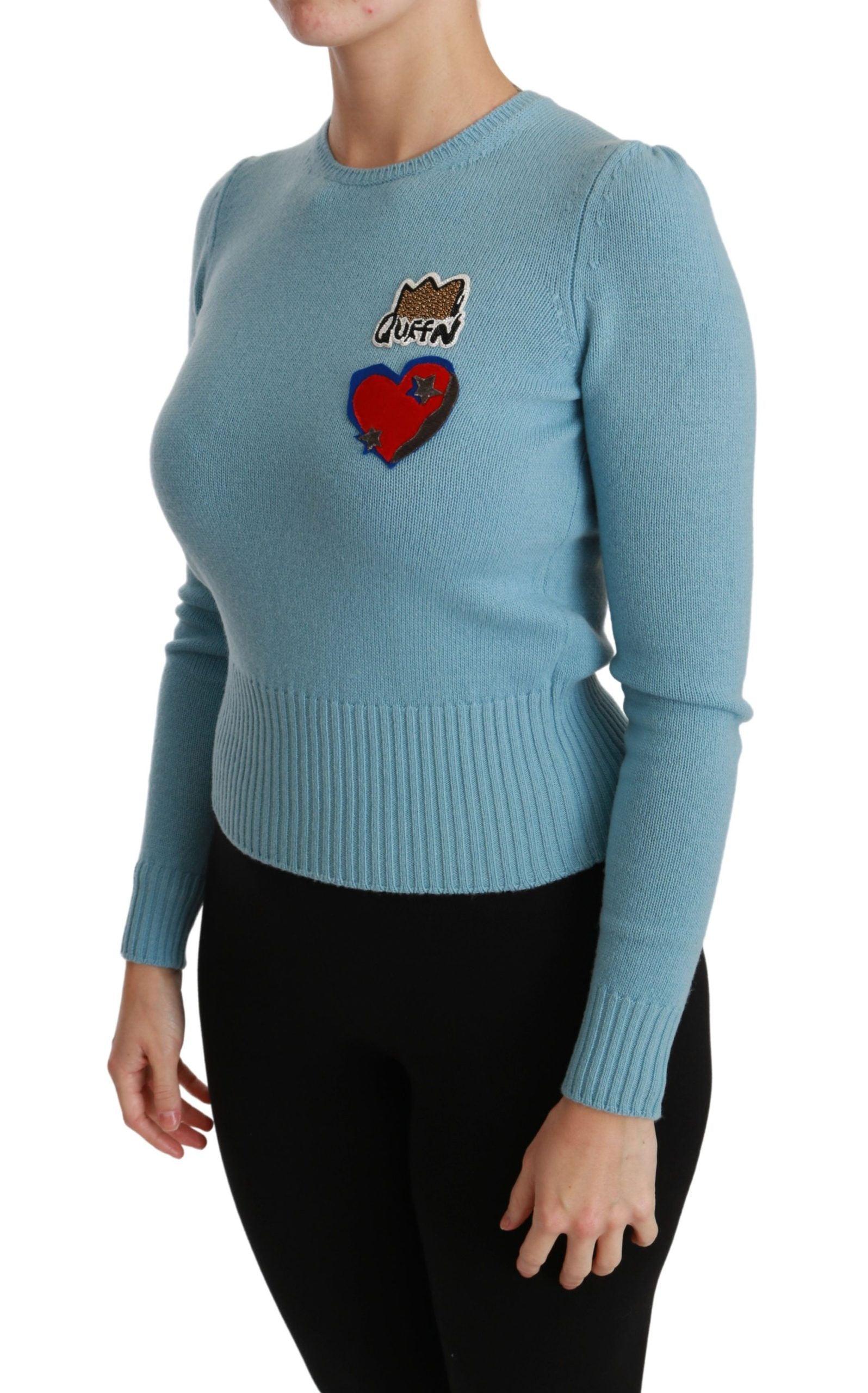 Dolce & Gabbana Queen Heart Beaded Wool Sweater - Arichezz.store