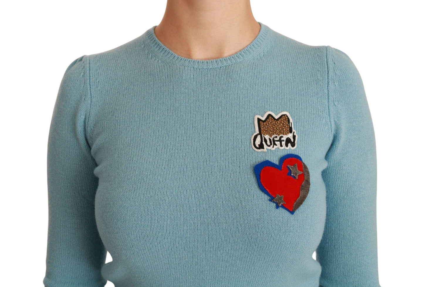 Dolce & Gabbana Queen Heart Beaded Wool Sweater - Arichezz.store