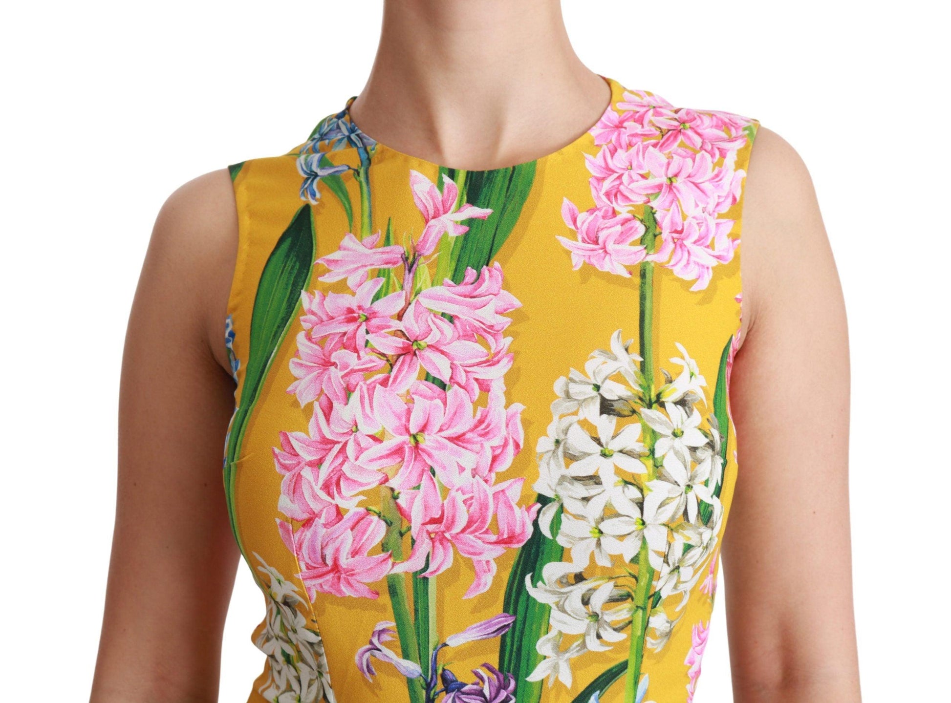 Dolce & Gabbana Sunshine Floral Crewneck Sleeveless Blouse - Arichezz.store