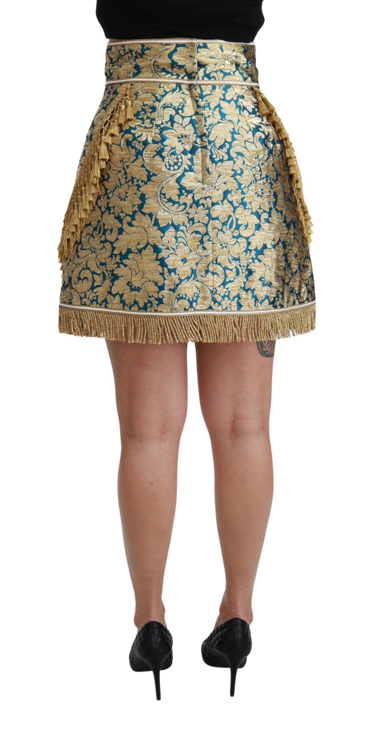 Dolce & Gabbana Elevate Your Wardrobe with Our Exquisite Gold Skirt - Arichezz.store