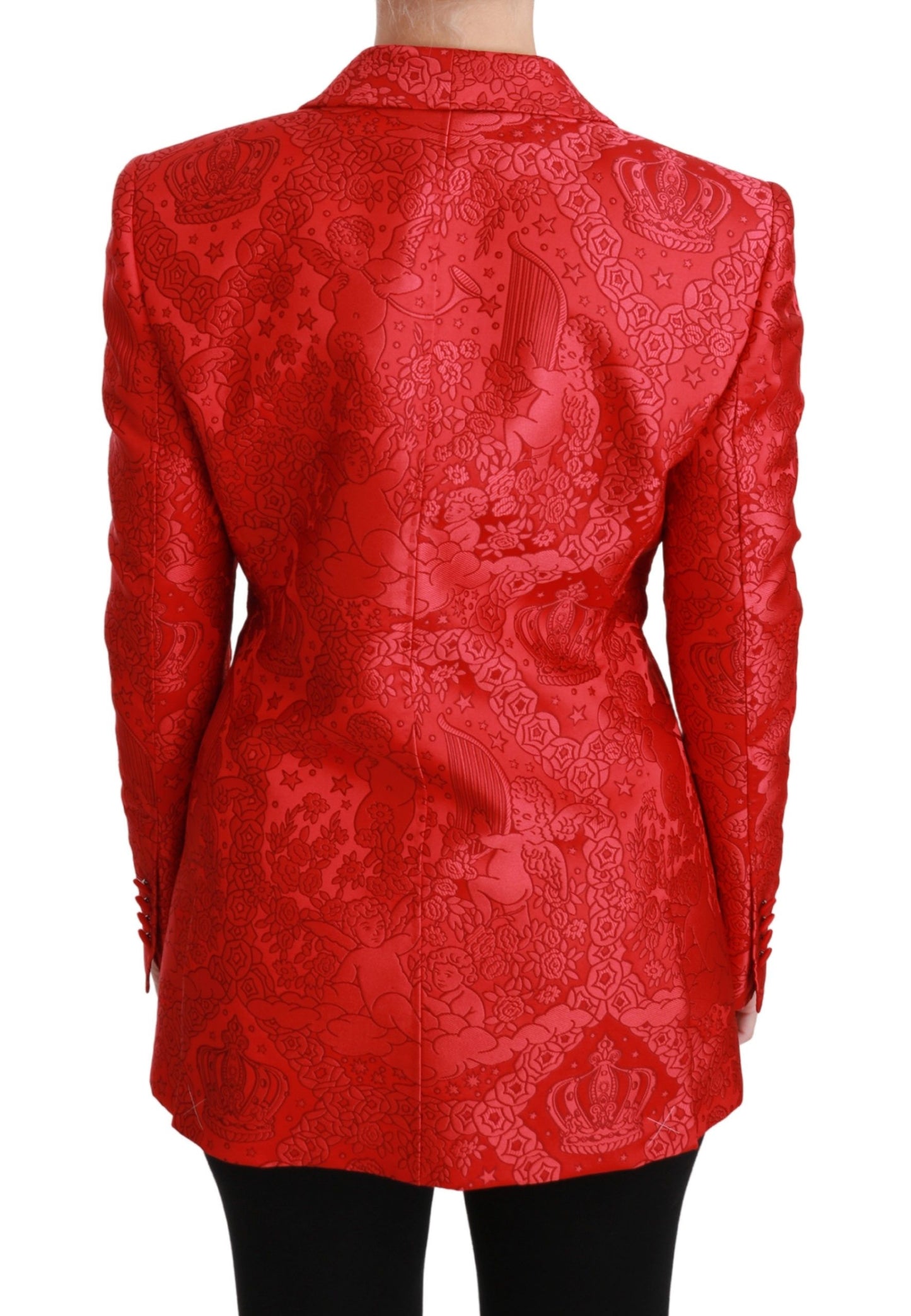 Dolce & Gabbana Red Floral Angel Blazer - Arichezz.store