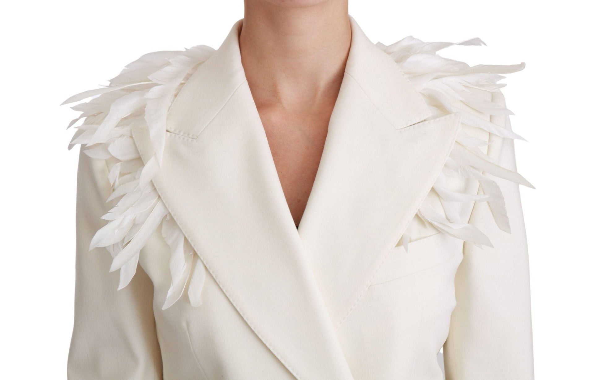 Dolce & Gabbana Elegant White Double Breasted Blazer - Arichezz.store