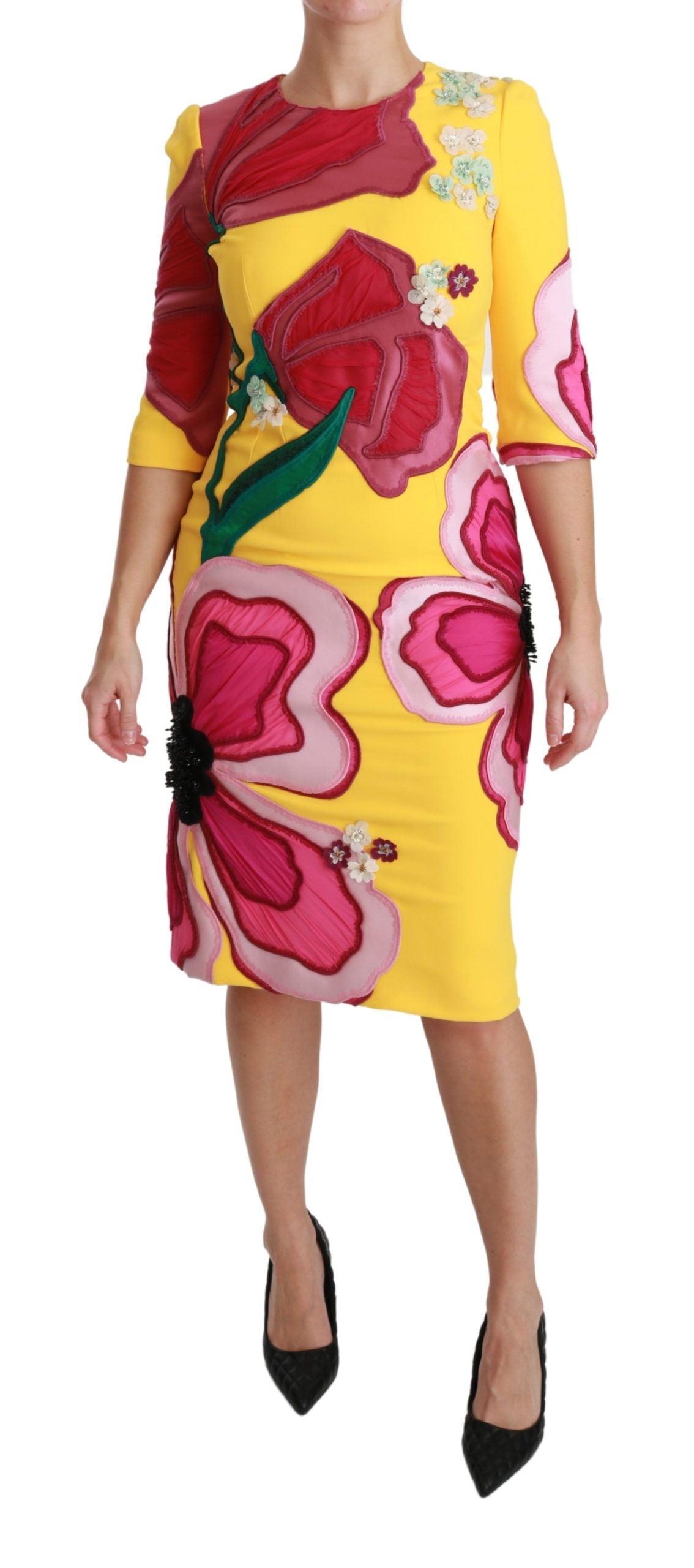 Dolce & Gabbana Sunshine Bloom Sheath Knee-Length Dress - Arichezz.store