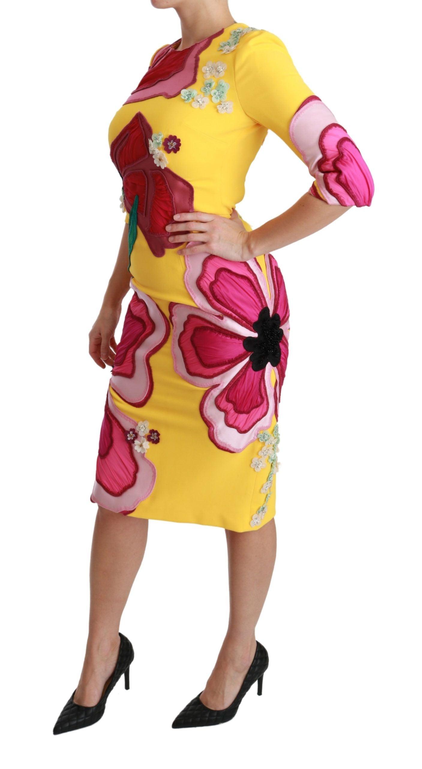 Dolce & Gabbana Sunshine Bloom Sheath Knee-Length Dress - Arichezz.store