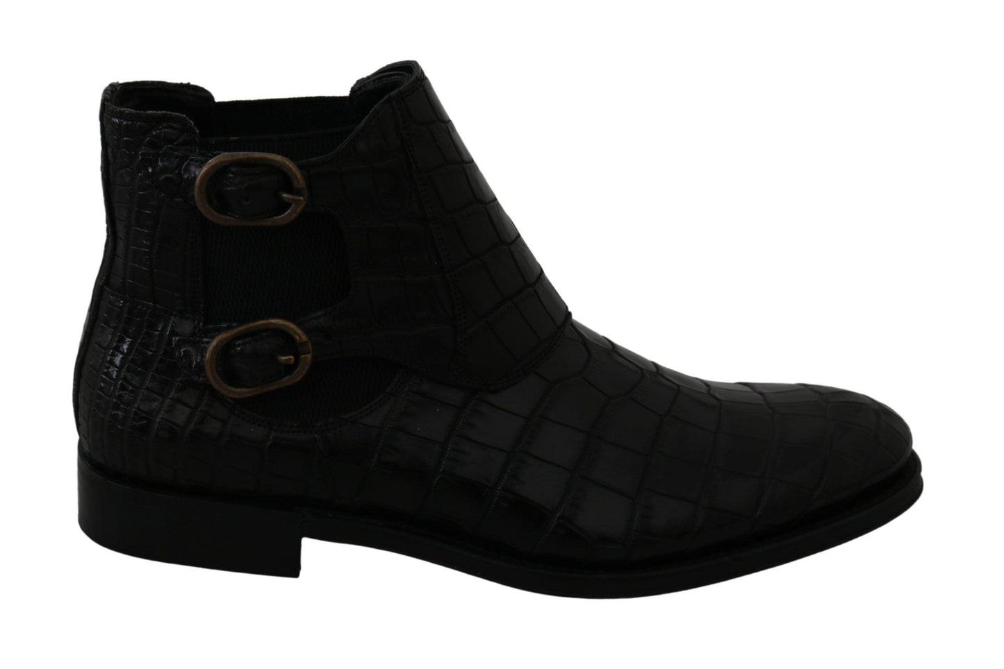 Dolce & Gabbana Elegant Derby Brogue Boots in Exotic Leather - Arichezz.store