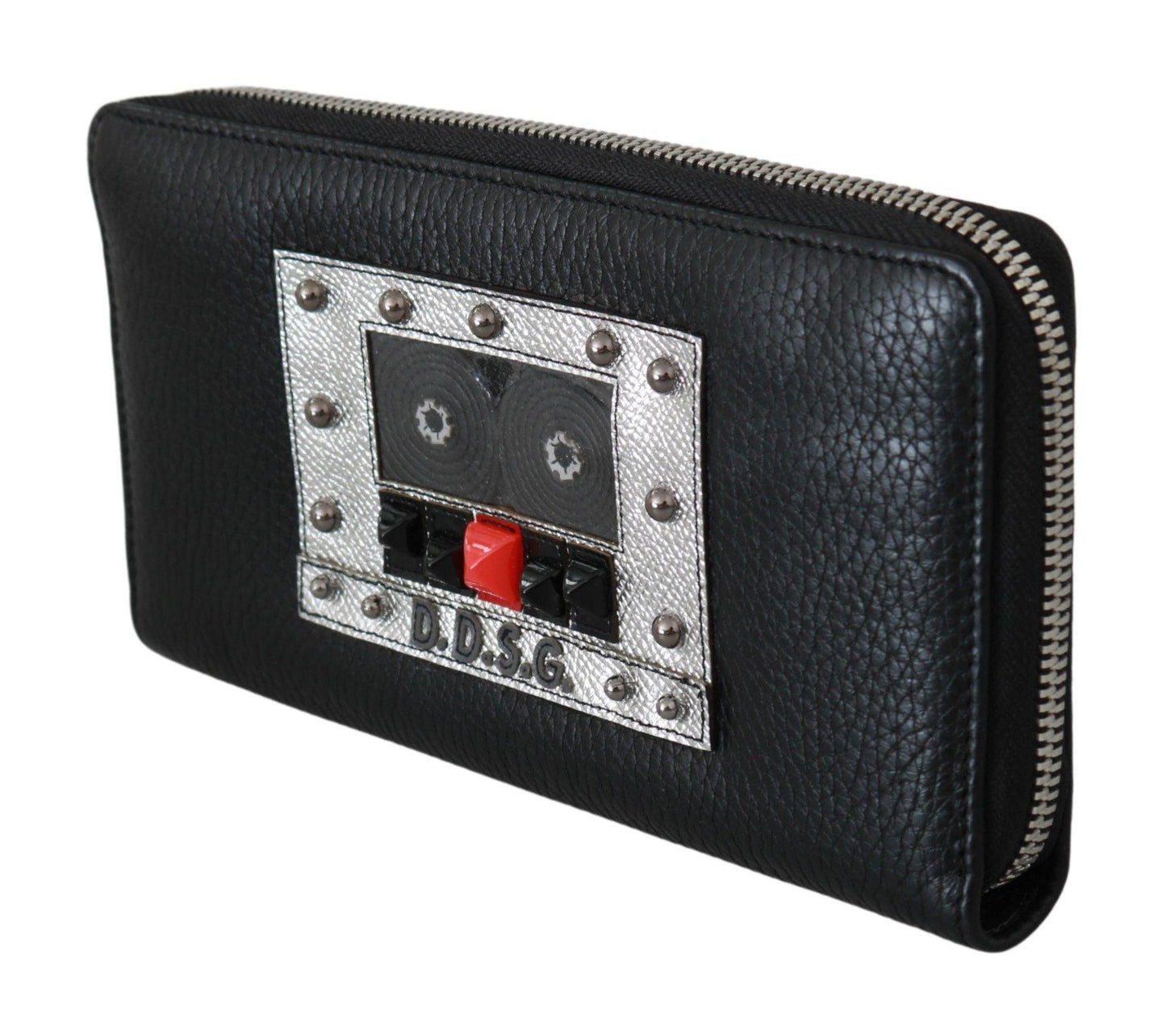 Dolce & Gabbana Elegant Black Leather Zip Continental Wallet - Arichezz.store