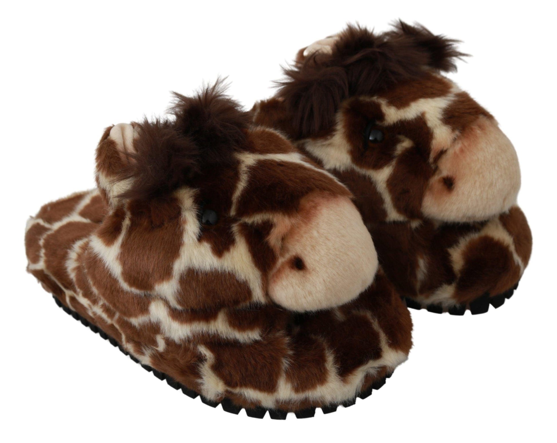 Dolce & Gabbana Elegant Giraffe Pattern Slides for Sophisticated Comfort - Arichezz.store