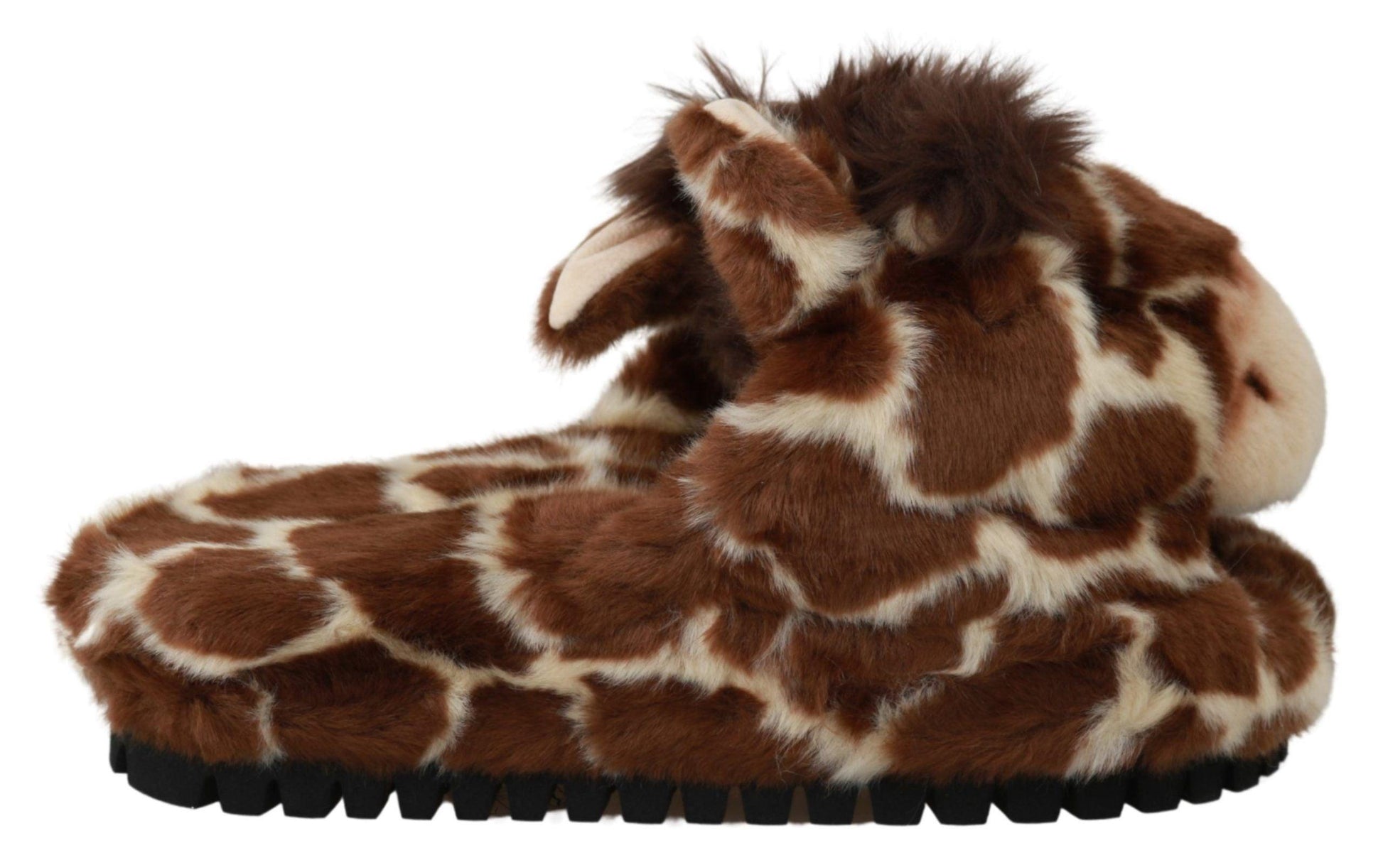 Dolce & Gabbana Elegant Giraffe Pattern Slides for Sophisticated Comfort - Arichezz.store