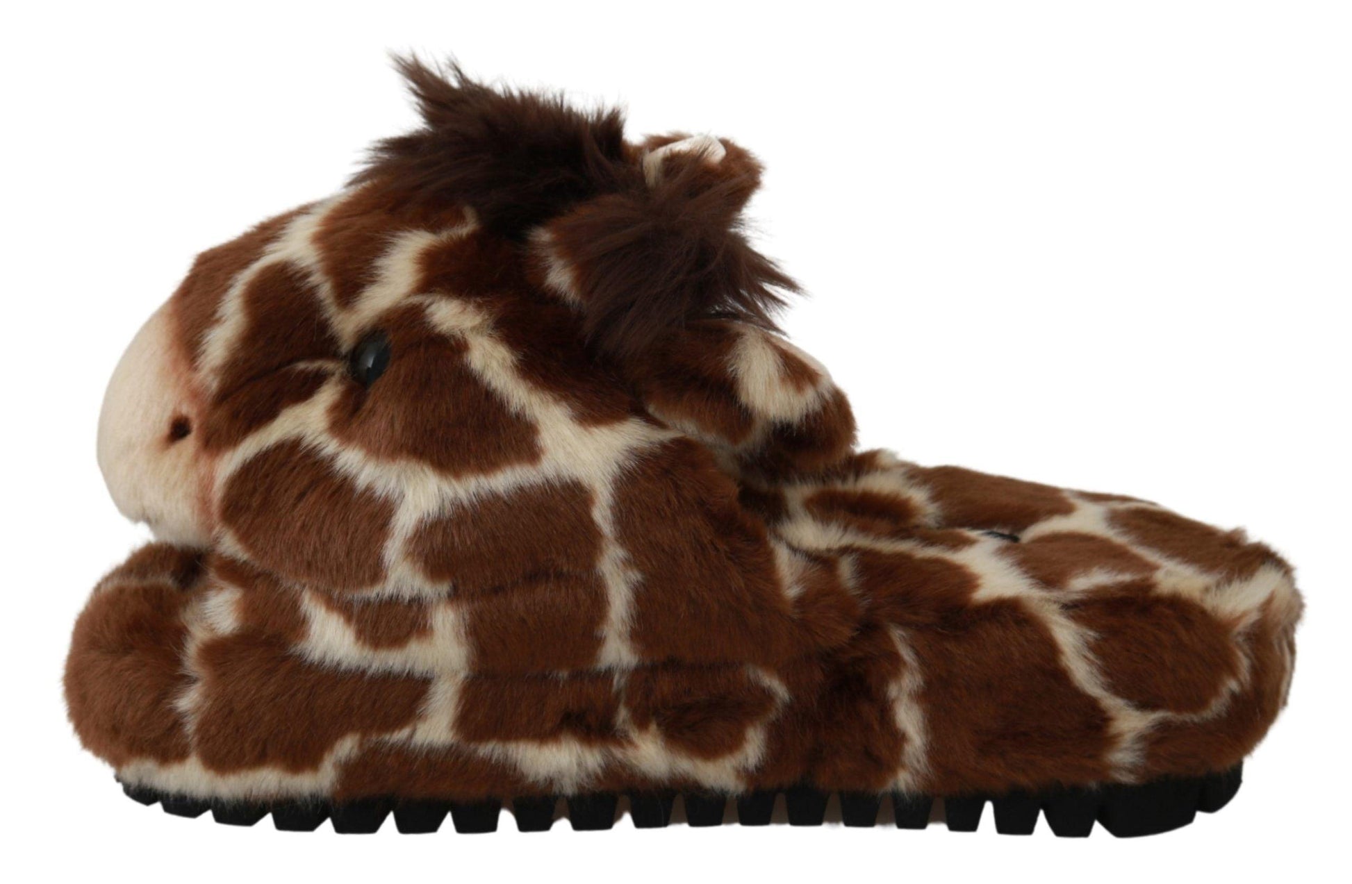 Dolce & Gabbana Elegant Giraffe Pattern Slides for Sophisticated Comfort - Arichezz.store