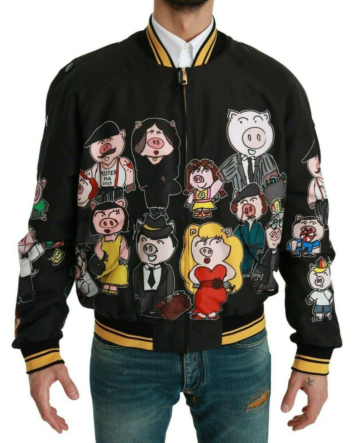 Dolce & Gabbana Multicolor Motive Bomber Style Jacket - Arichezz.store