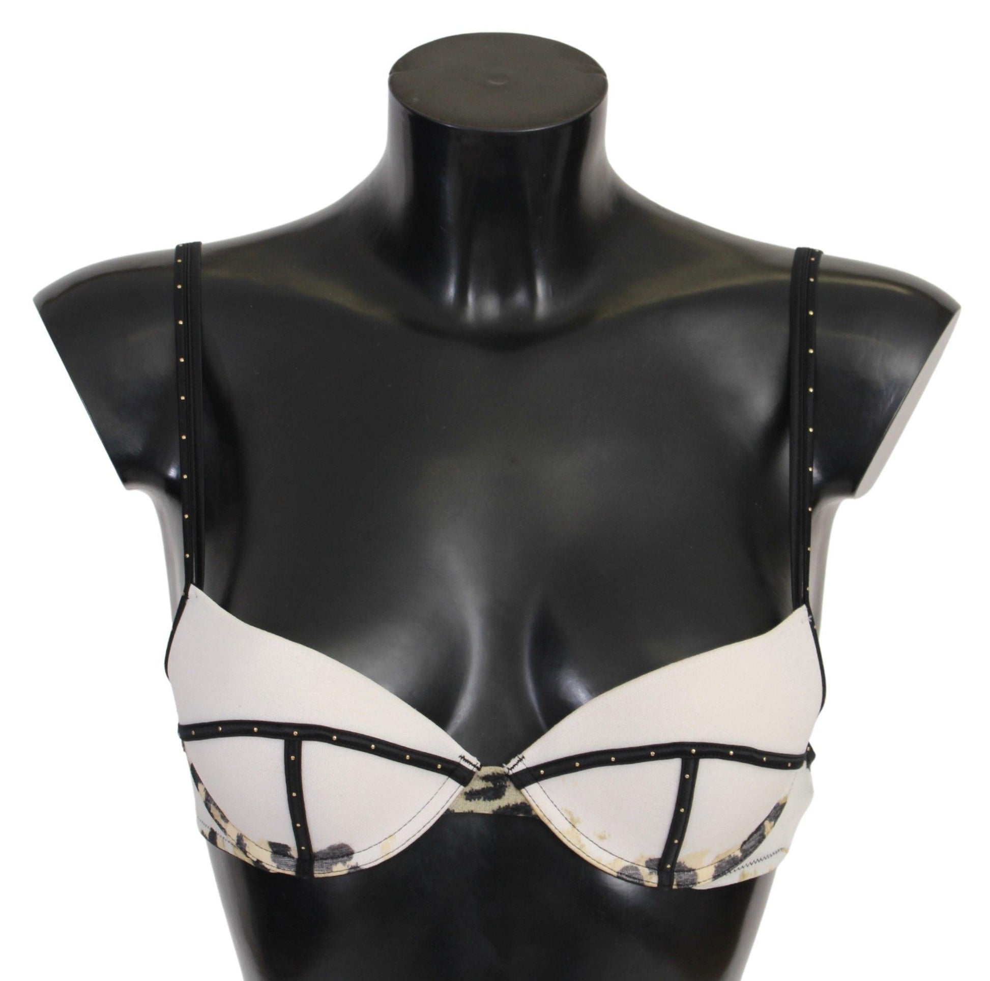 Just Cavalli Elegant White Push-Up Bra With Logo Details - Arichezz.store