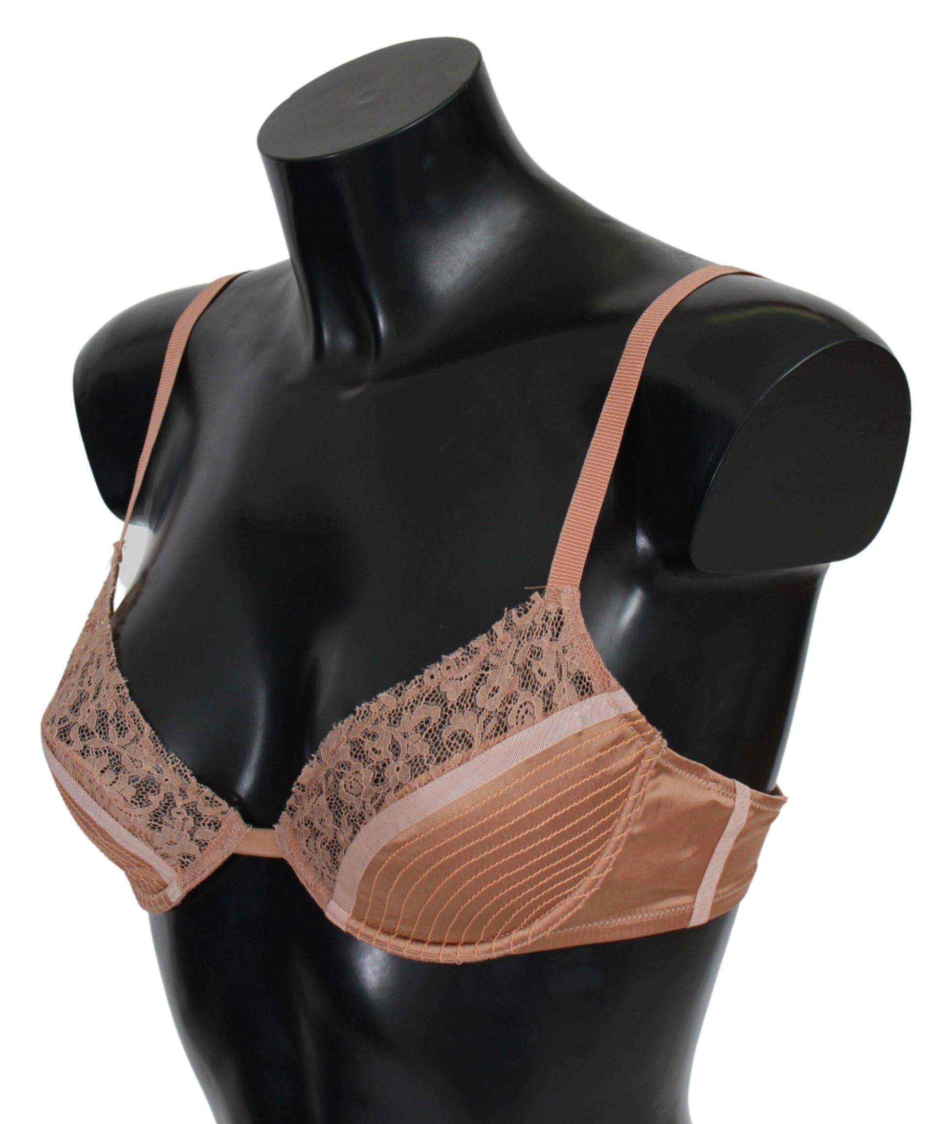 Ermanno Scervino Elegant Nude Lace Push-Up Bra - Arichezz.store