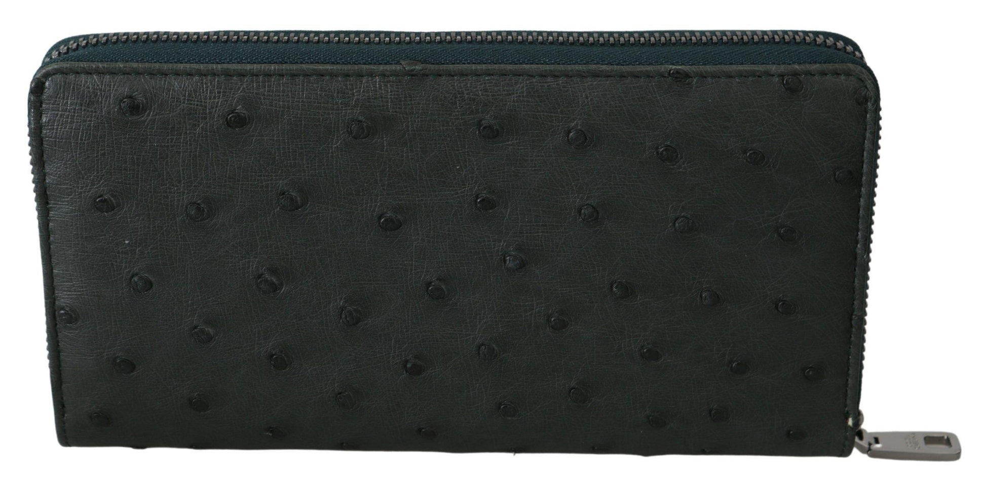 Dolce & Gabbana Exquisite Green Ostrich Leather Continental Wallet - Arichezz.store