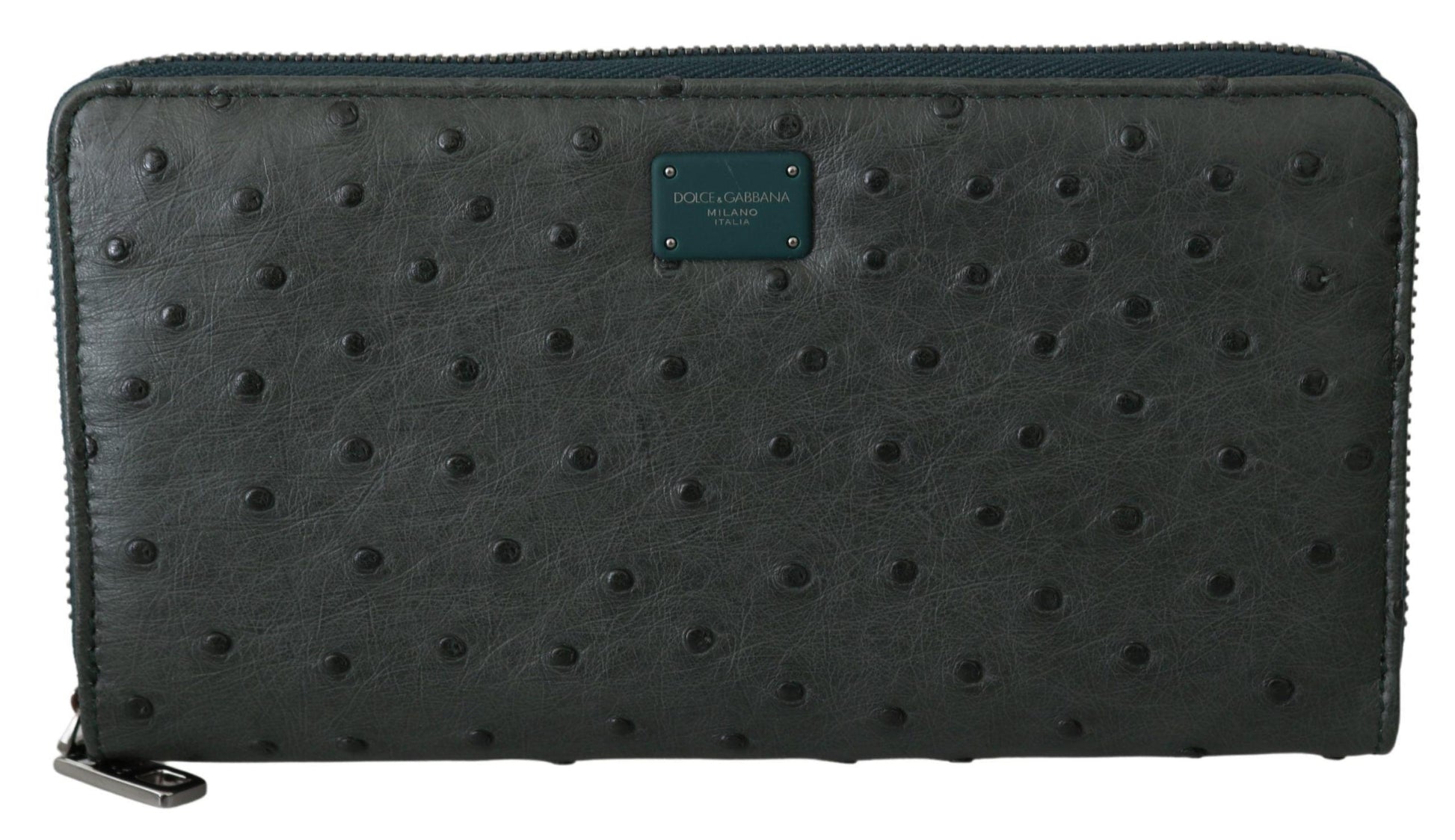 Dolce & Gabbana Exquisite Green Ostrich Leather Continental Wallet - Arichezz.store