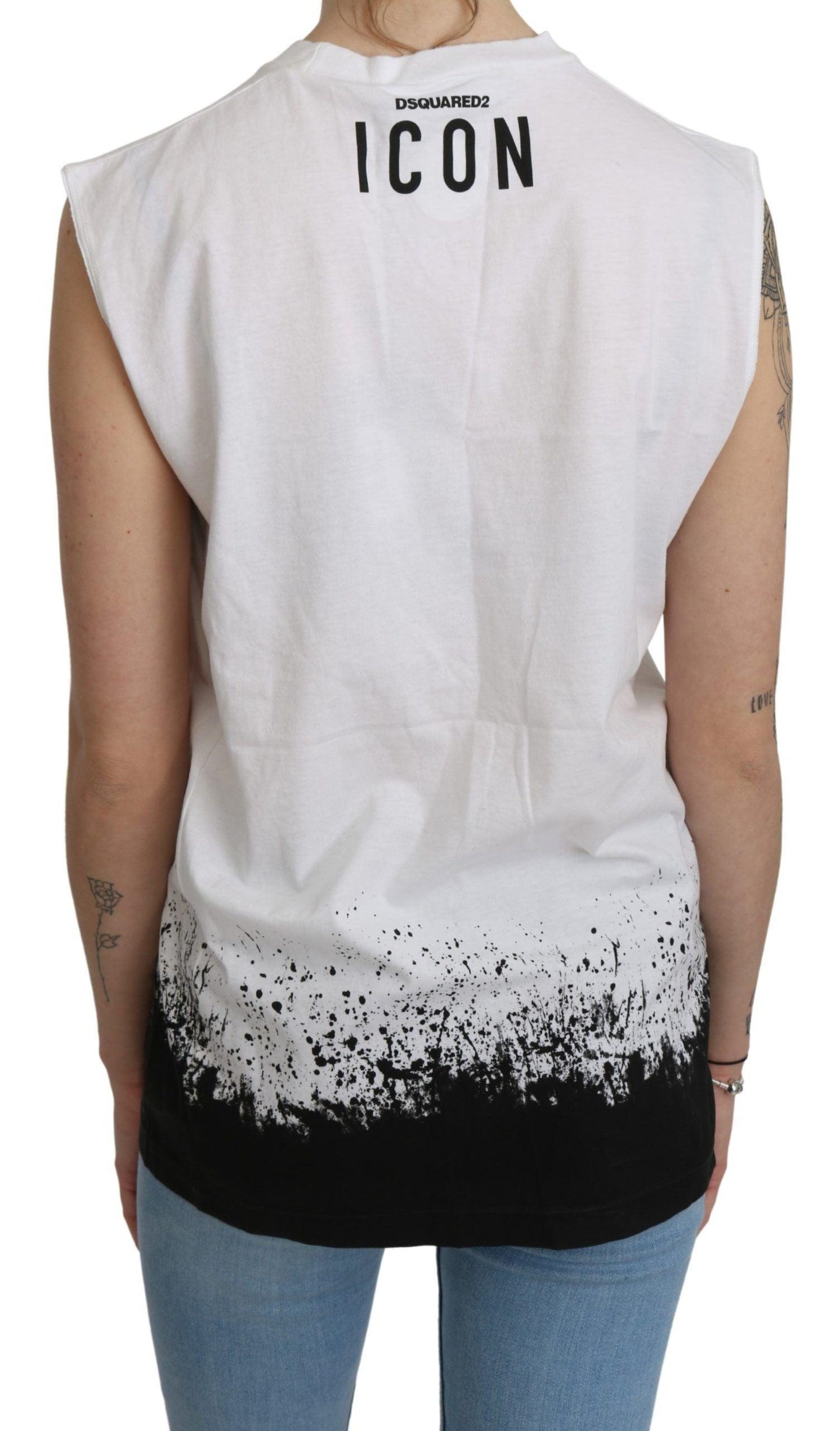 Dsquared² Chic Sleeveless Cotton Crew Neck Top - Arichezz.store